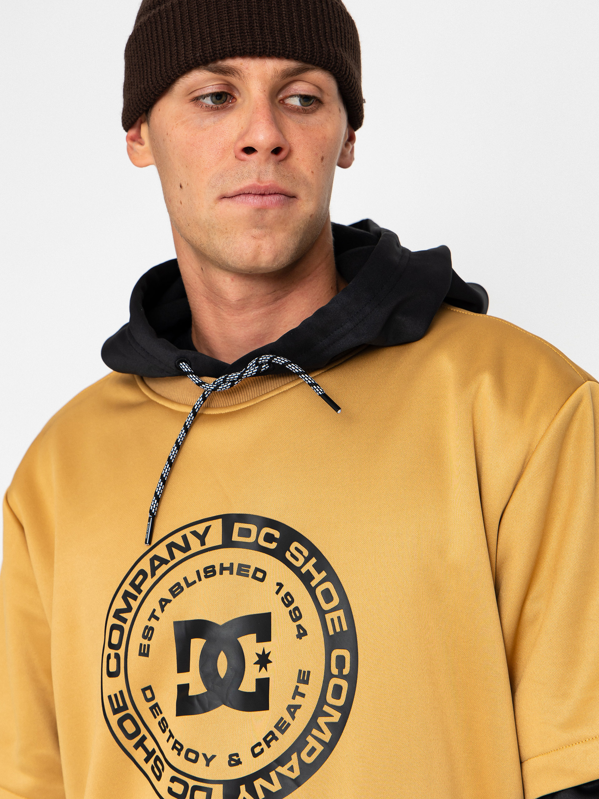 Мъжки Термо суитшърт DC Dryden (mustard gold)