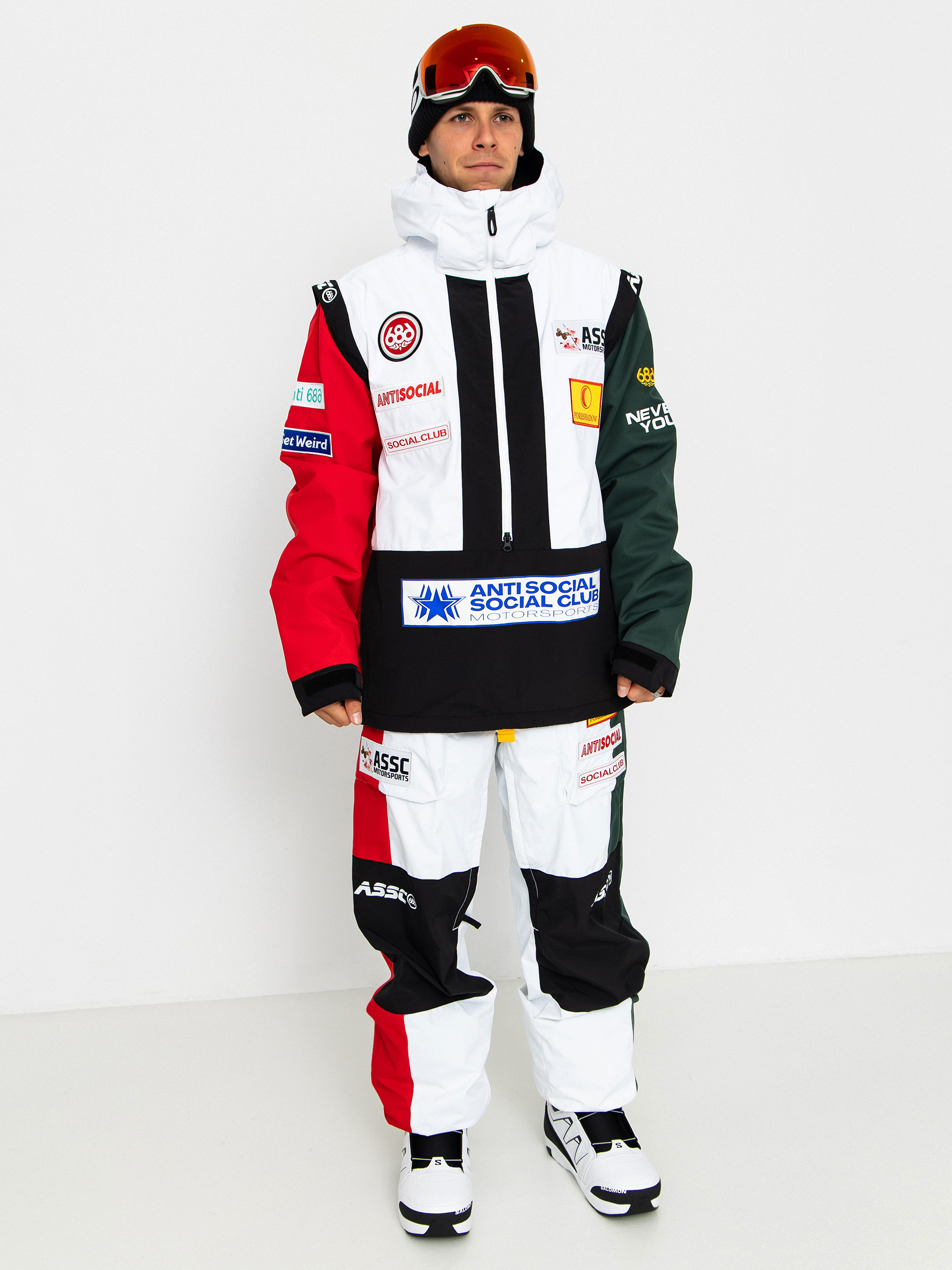 Сноуборд яке 686 X ASSC F1 Anorak (assc white colorblock)