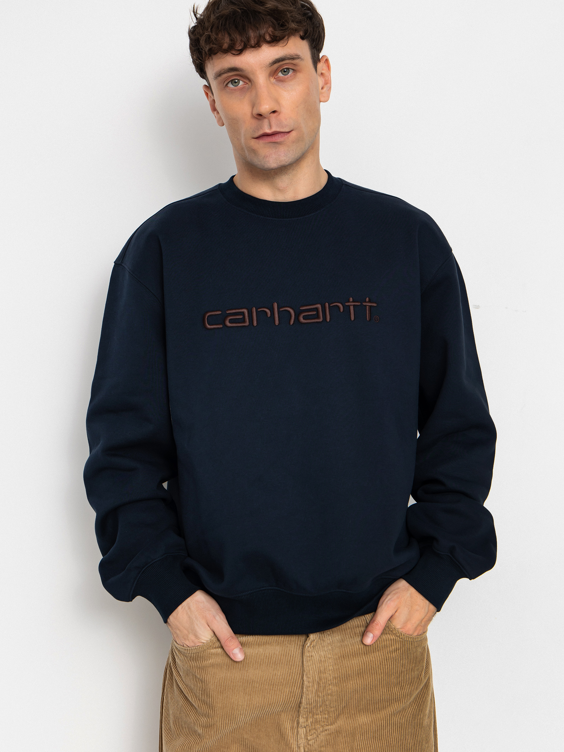 Суитшърт Carhartt WIP Carhartt (deep night/palisander)