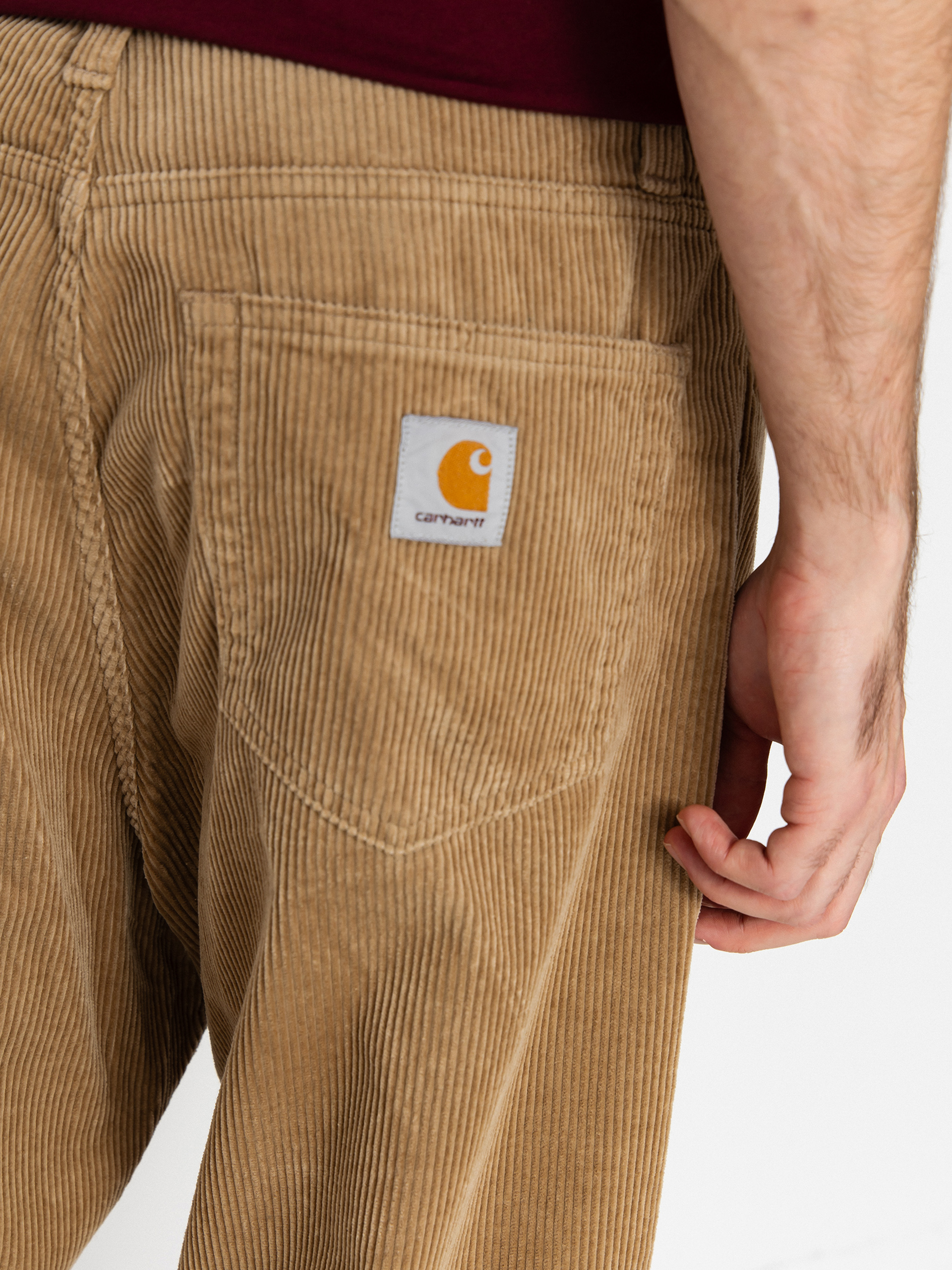 Панталони Carhartt WIP Landon (leather/rinsed)