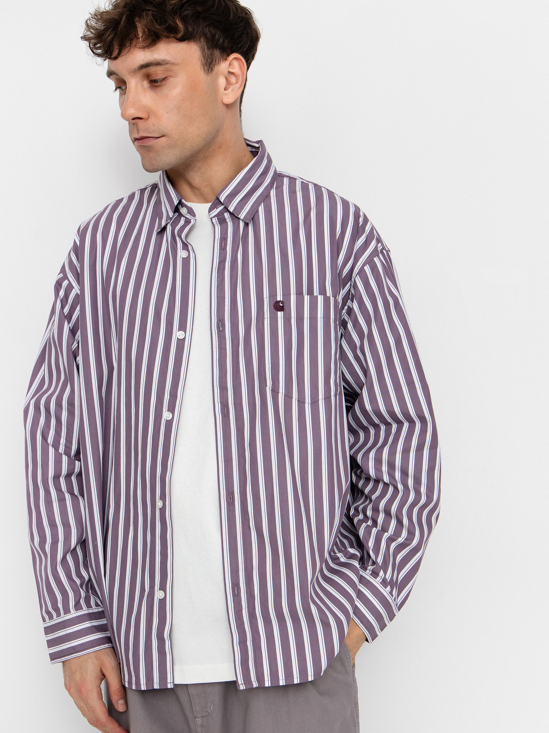 Риза Carhartt WIP Malden (malden stripe/phlox)