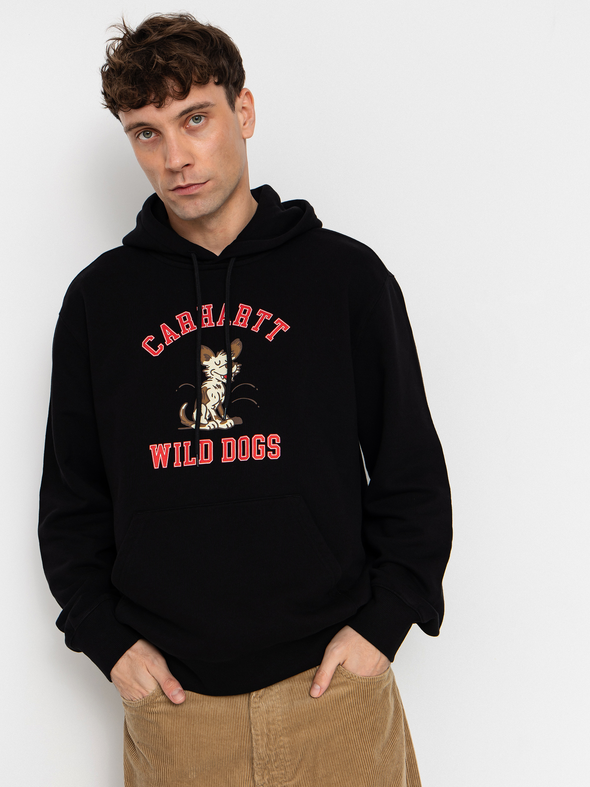 Суитшърт с качулка Carhartt WIP Wild Dog HD (black)