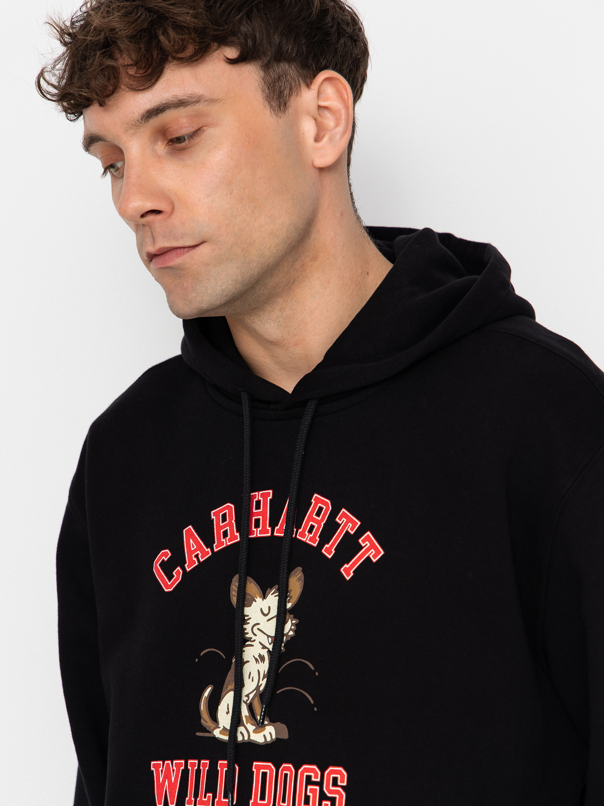 Суитшърт с качулка Carhartt WIP Wild Dog HD (black)