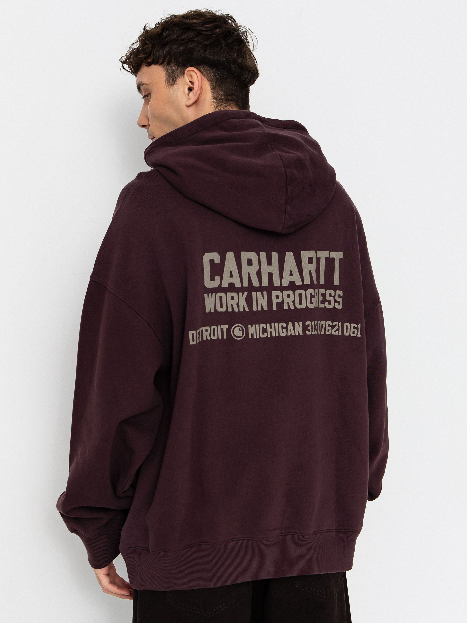 Суитшърт с качулка Carhartt WIP Distance HD (palisander/stone dyed)
