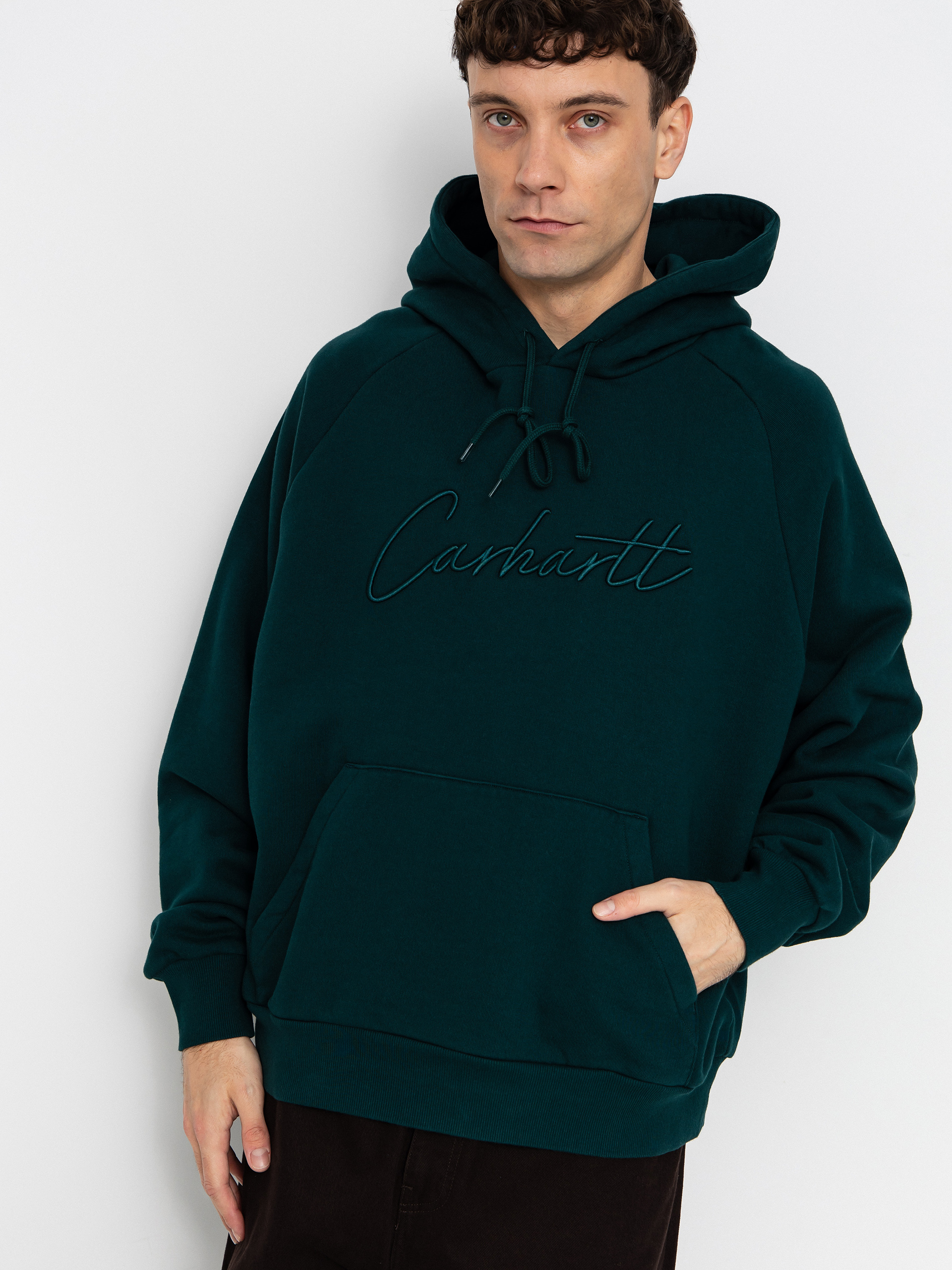 Суитшърт с качулка Carhartt WIP Ray HD (dark fir)