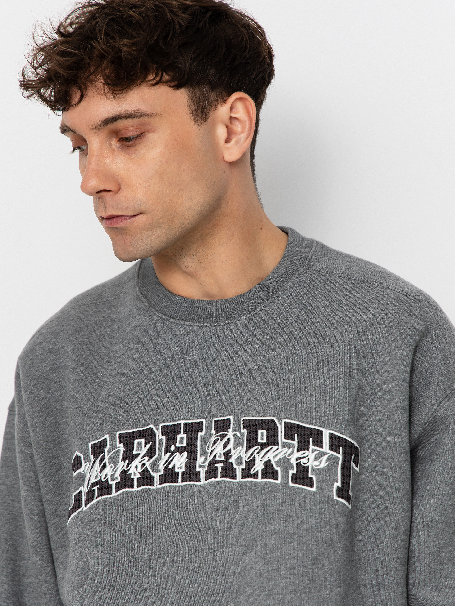 Суитшърт Carhartt WIP Big School (dark grey heather)