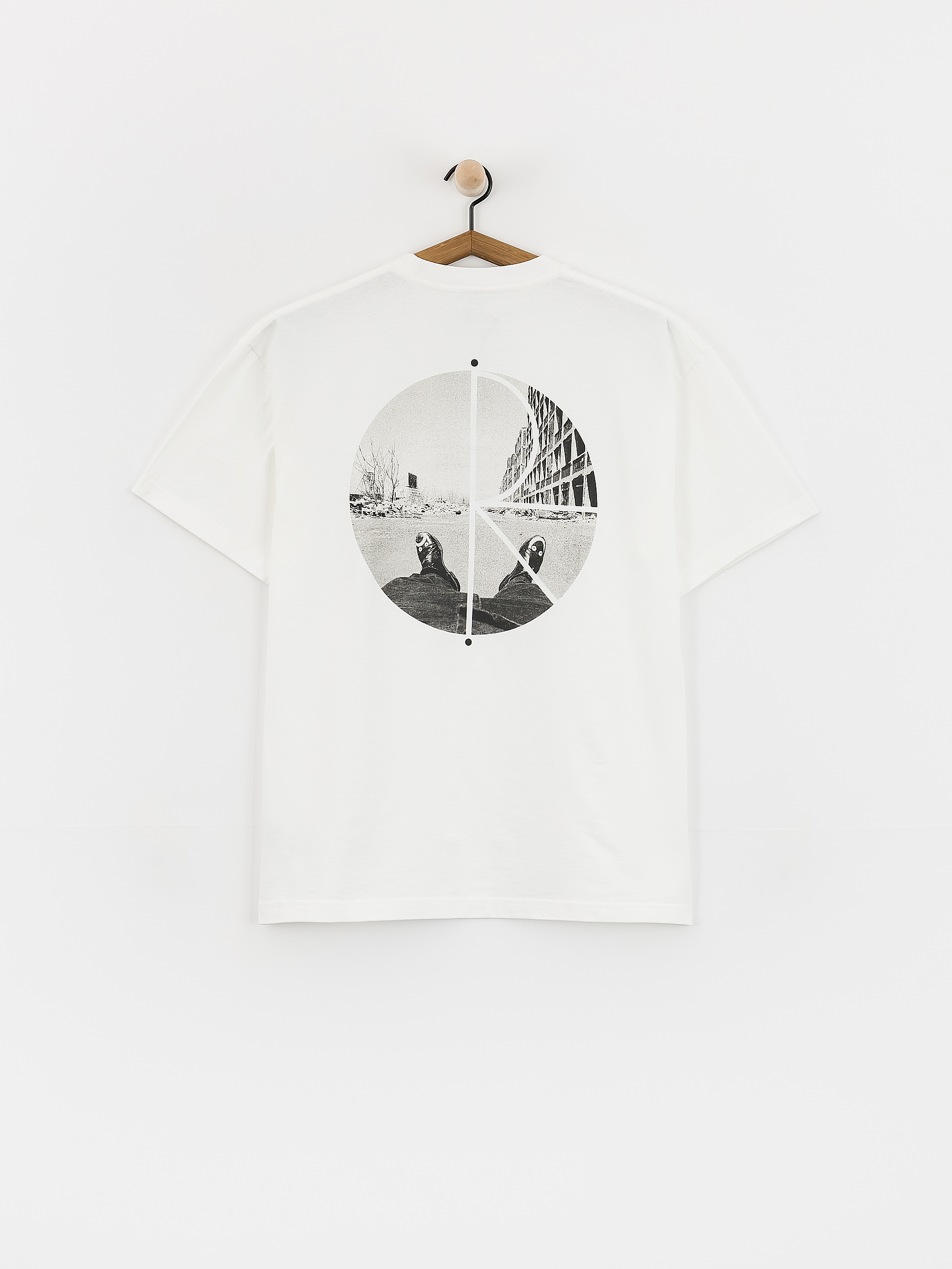 Тениска Polar Skate Fill Logo Happy Sad (white)