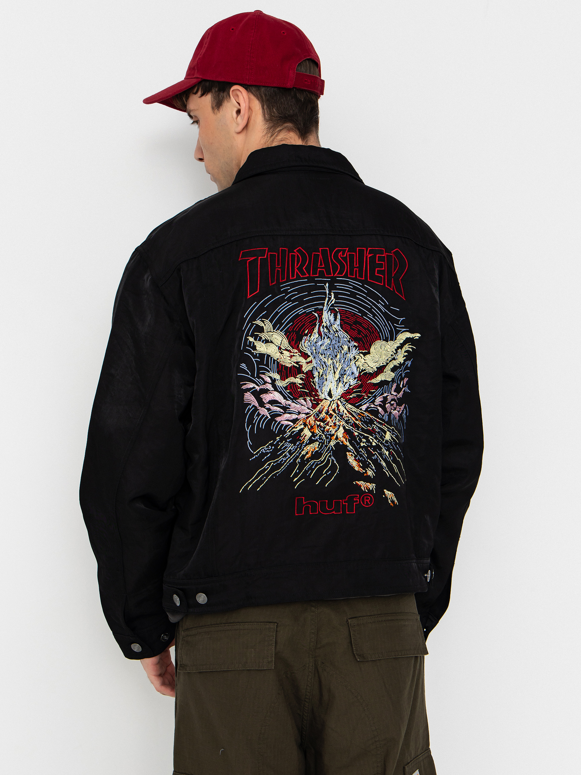 Яке HUF X Thrasher Trucker (black)