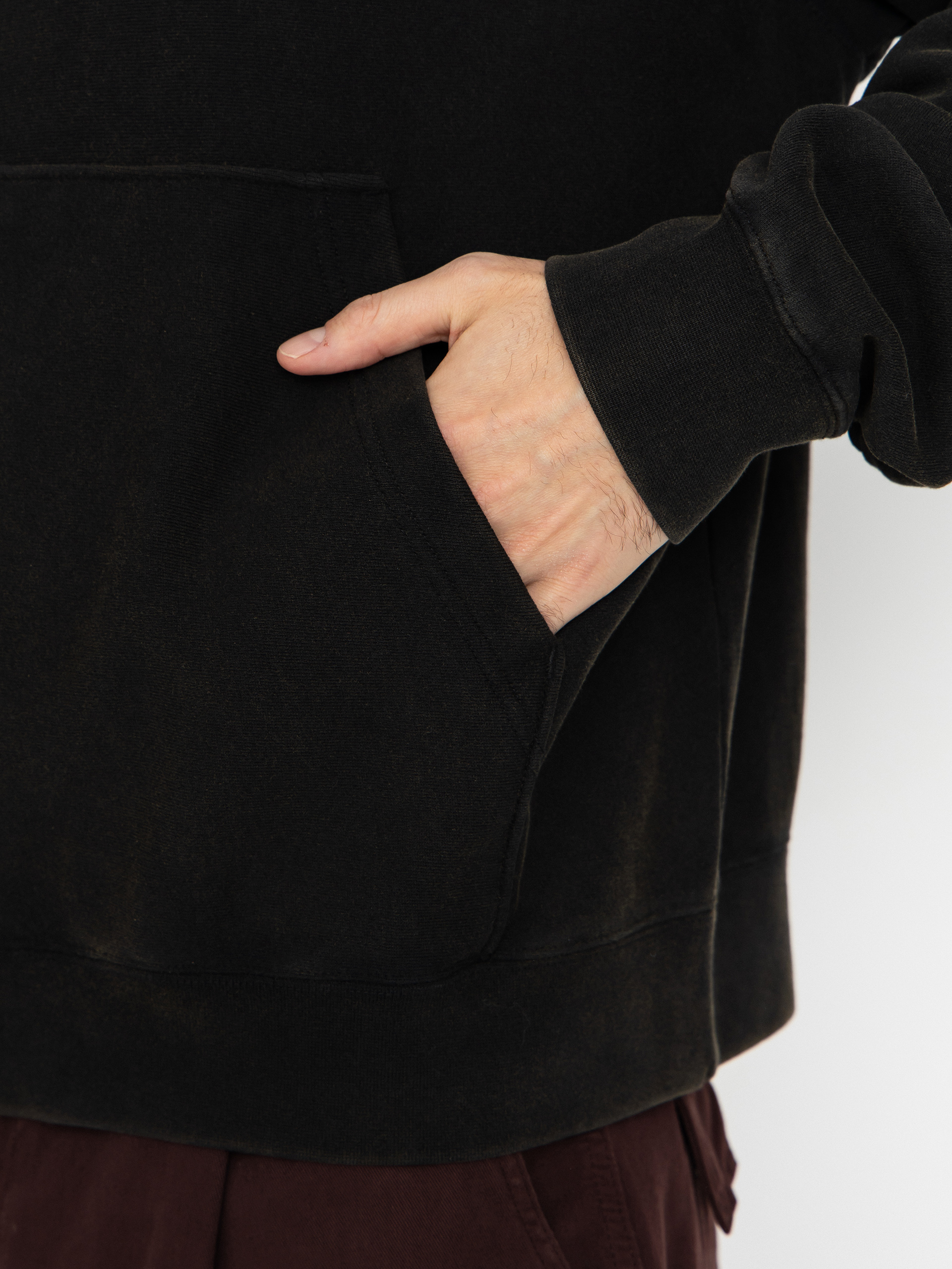 Суитшърт с качулка HUF X Thrasher Meltdown Heavyweight HD (washed black)