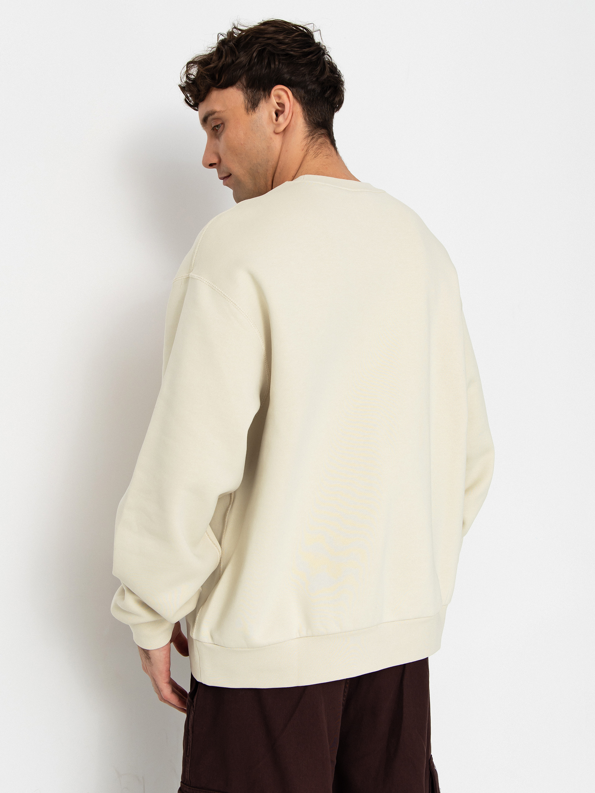 Суитшърт Nike SB Essential Logo Crew (lt khaki/white)