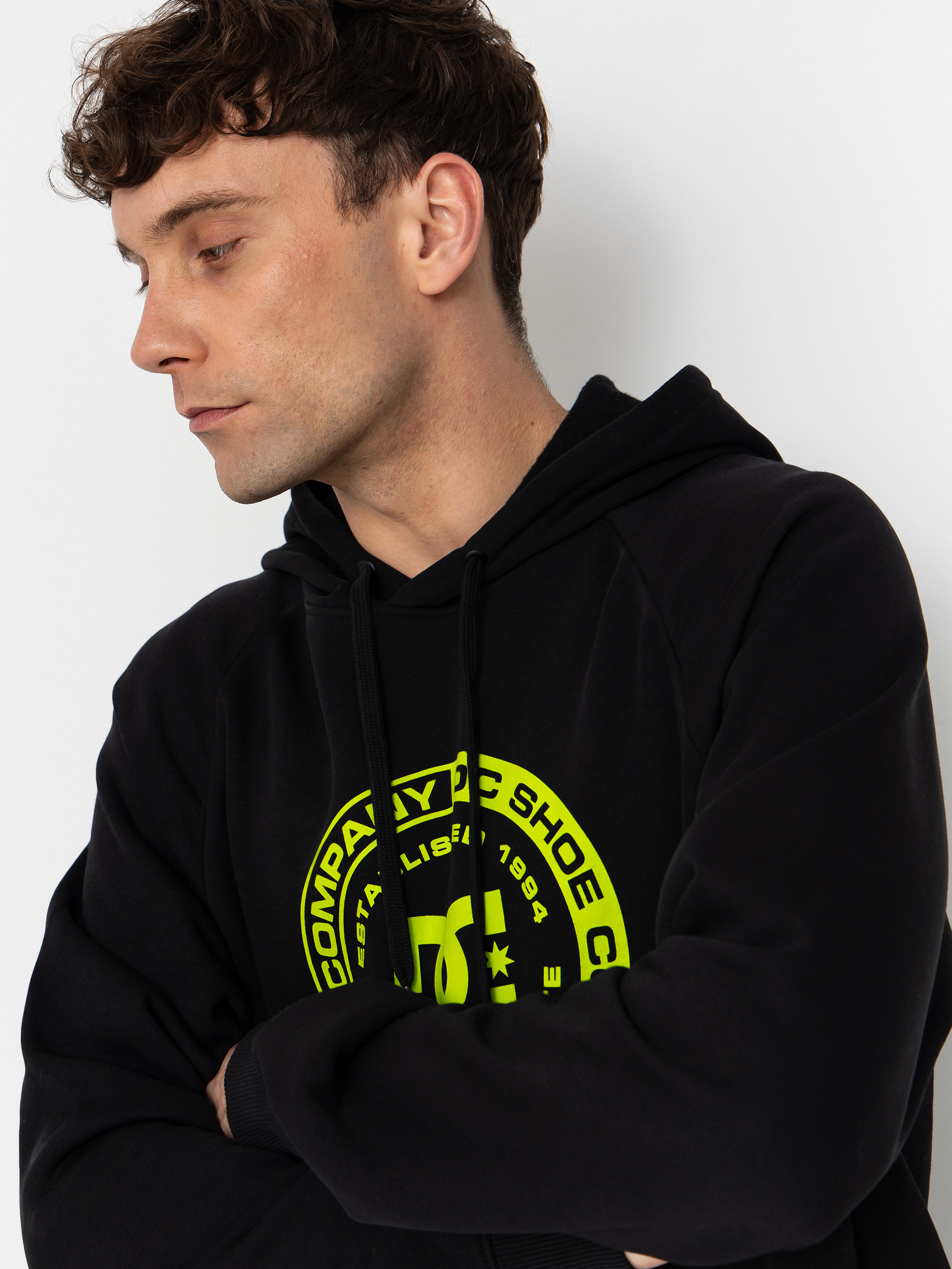 Суитшърт с качулка DC Corpo Raglan HD (black)