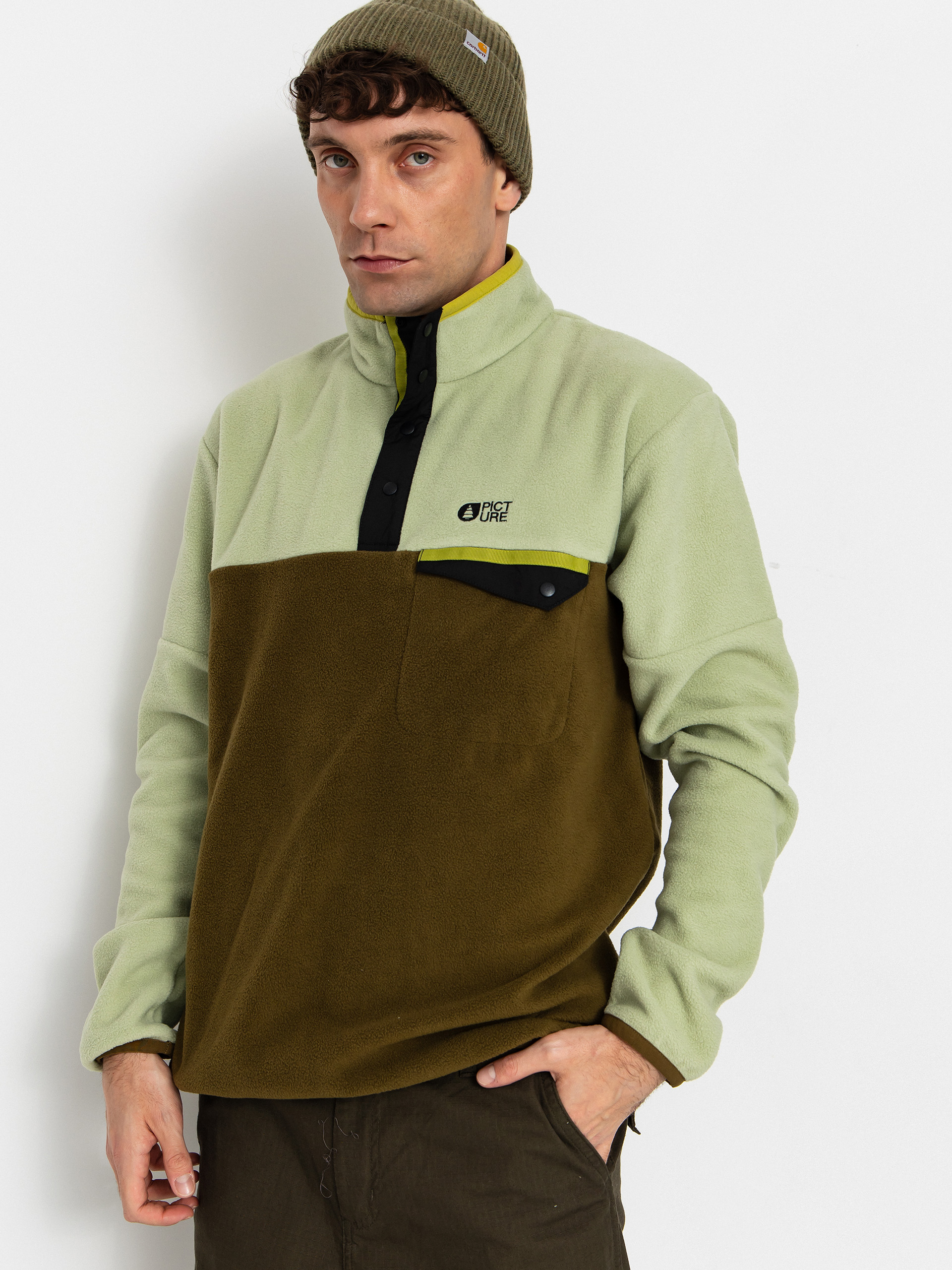 Поларени суитшърт Picture Arcca 1/4 Zip (tobacco)