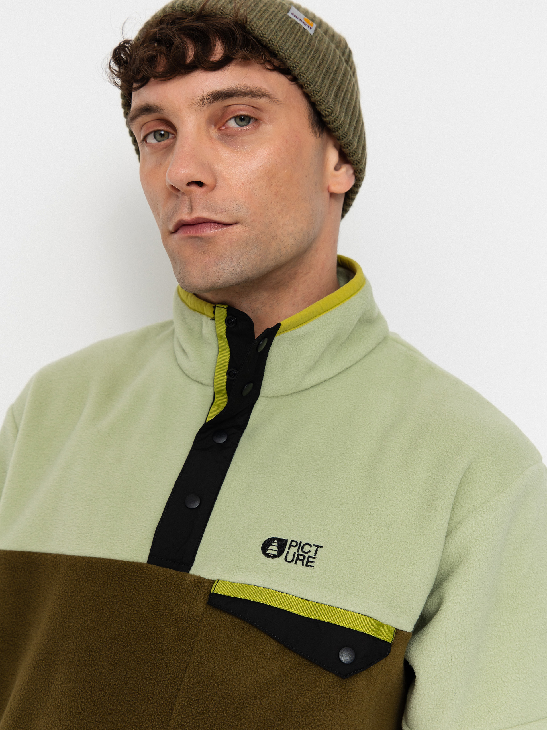 Мъжки Поларени суитшърт Picture Arcca 1/4 Zip (tobacco)