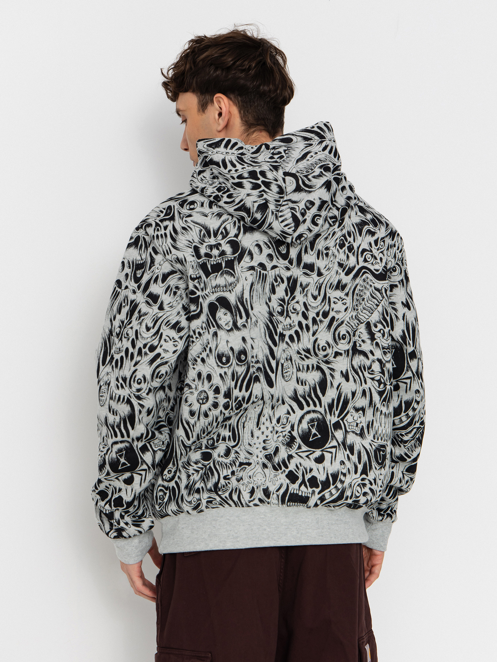 Суитшърт с качулка Baker Nightmare HD (heather grey)