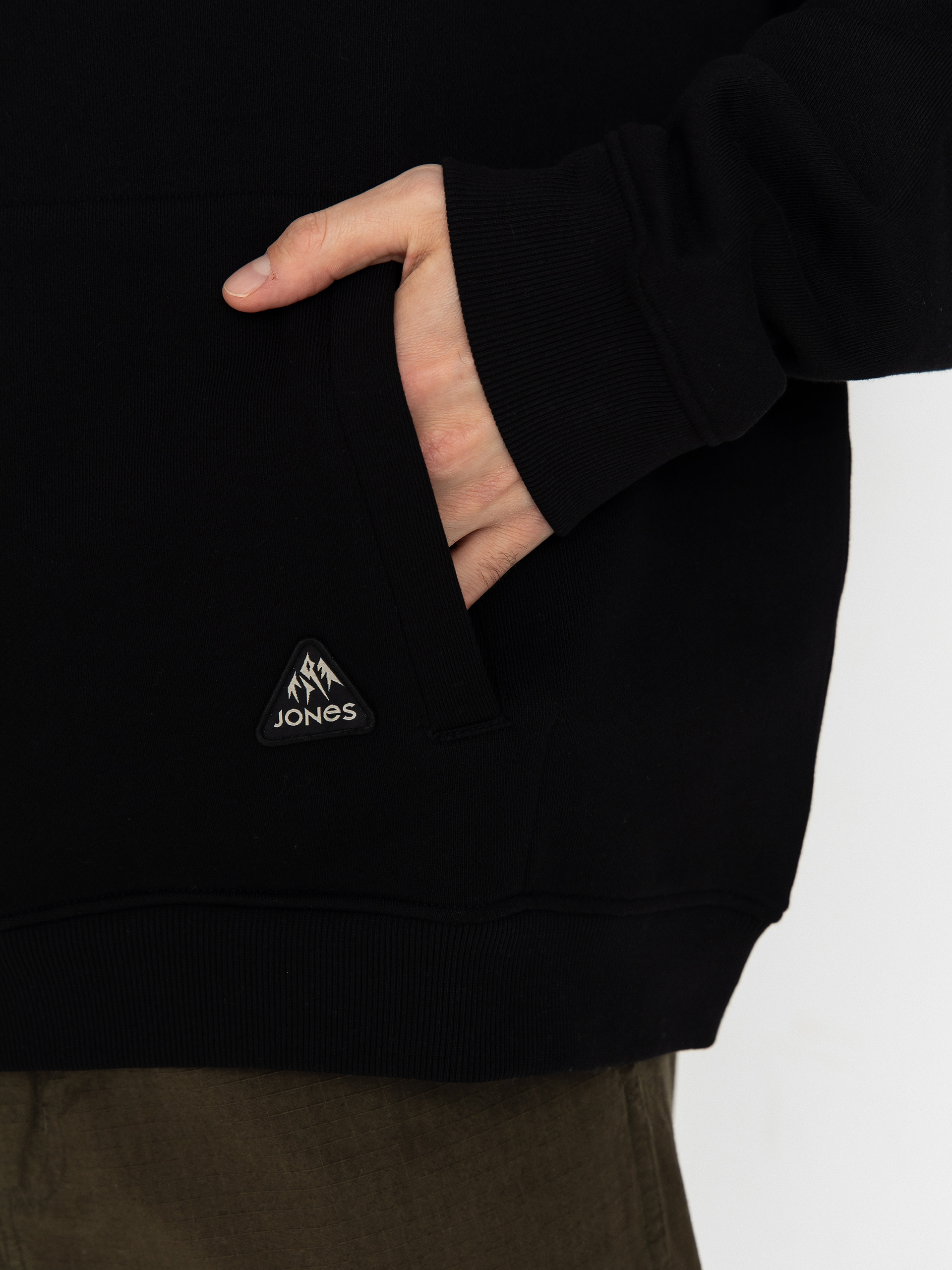 Суитшърт с качулка Jones Snowboards Truckee Org Cot (stealth black)