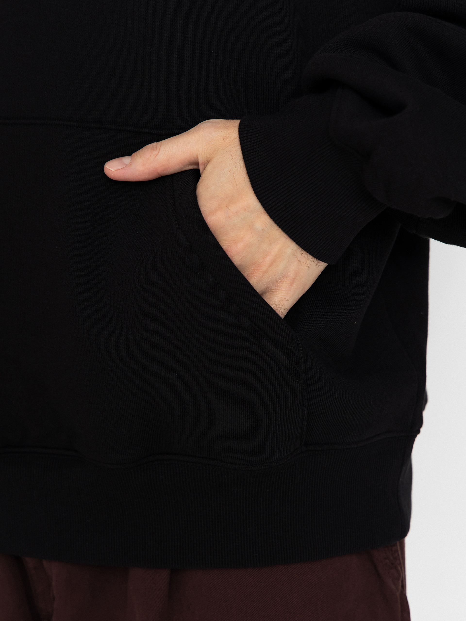 Суитшърт с качулка Carhartt WIP Hackwork HD (black/wall)
