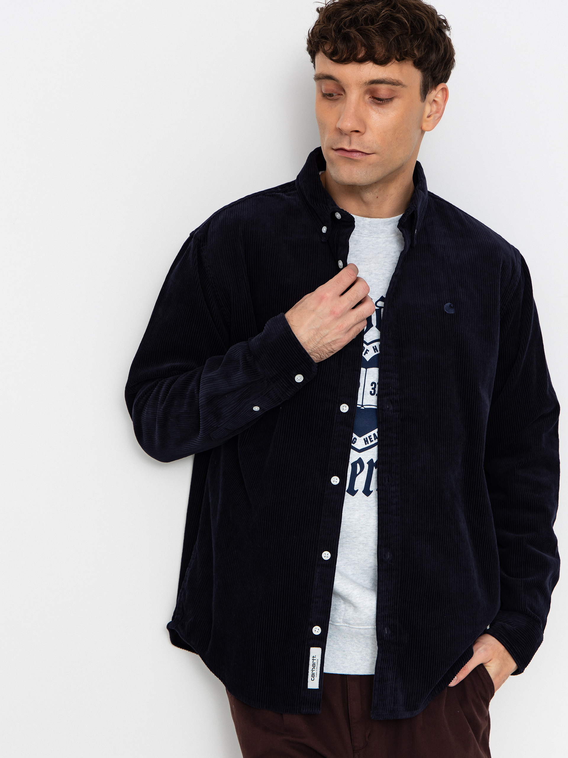Риза Carhartt WIP Madison Cord (dark navy/dark navy)