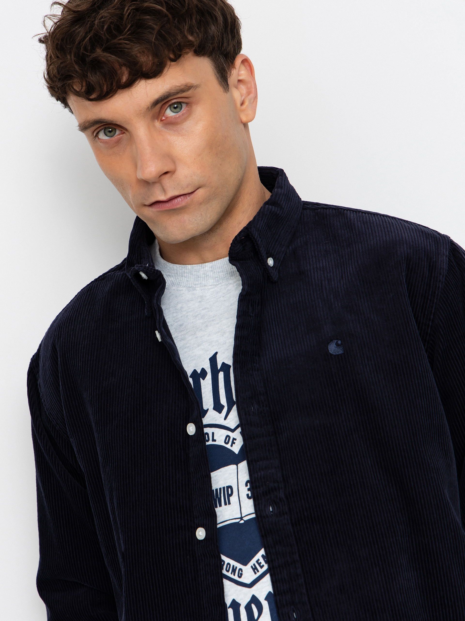 Риза Carhartt WIP Madison Cord (dark navy/dark navy)