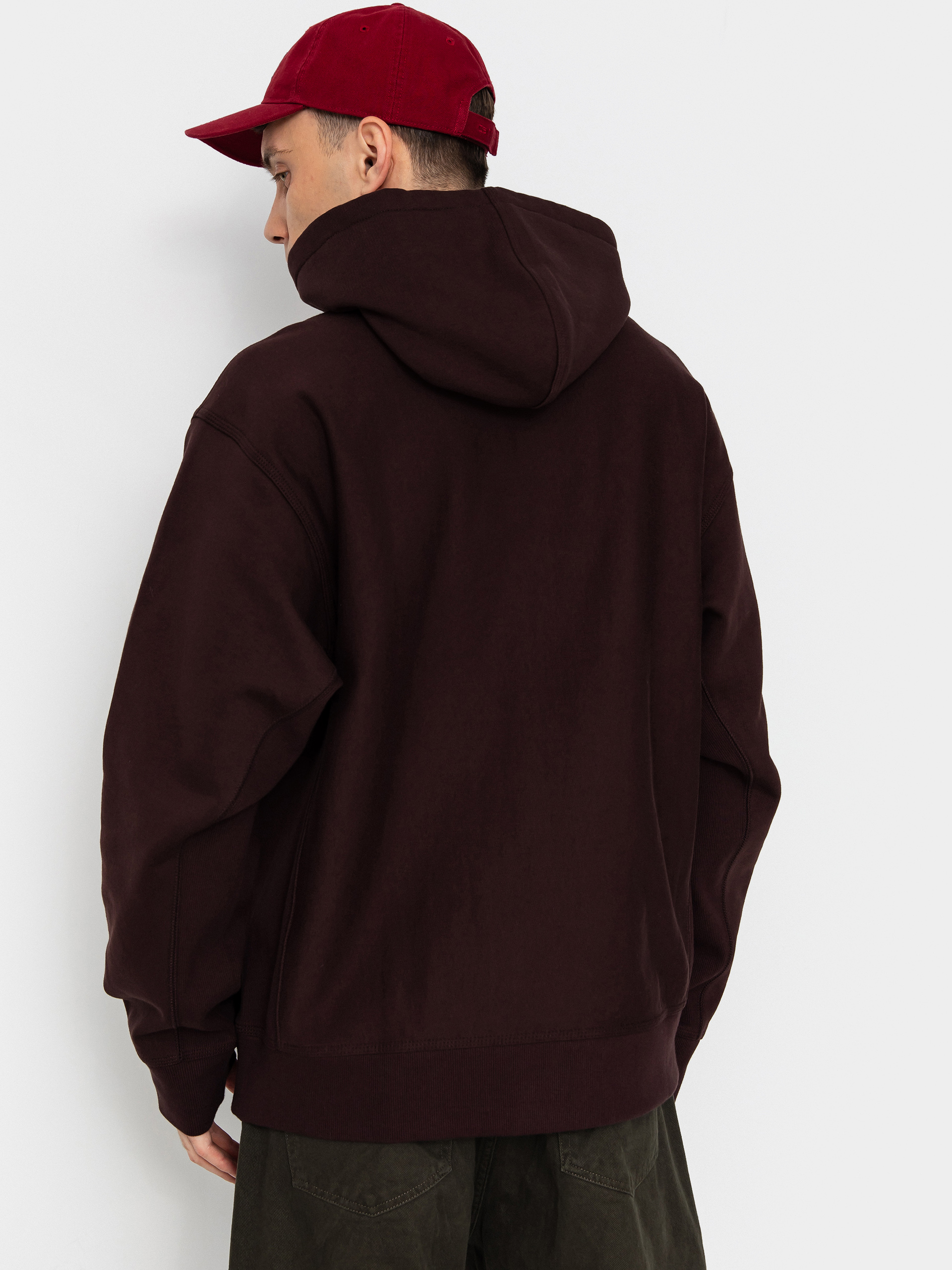 Суитшърт с качулка Carhartt WIP American Script HD (palisander)