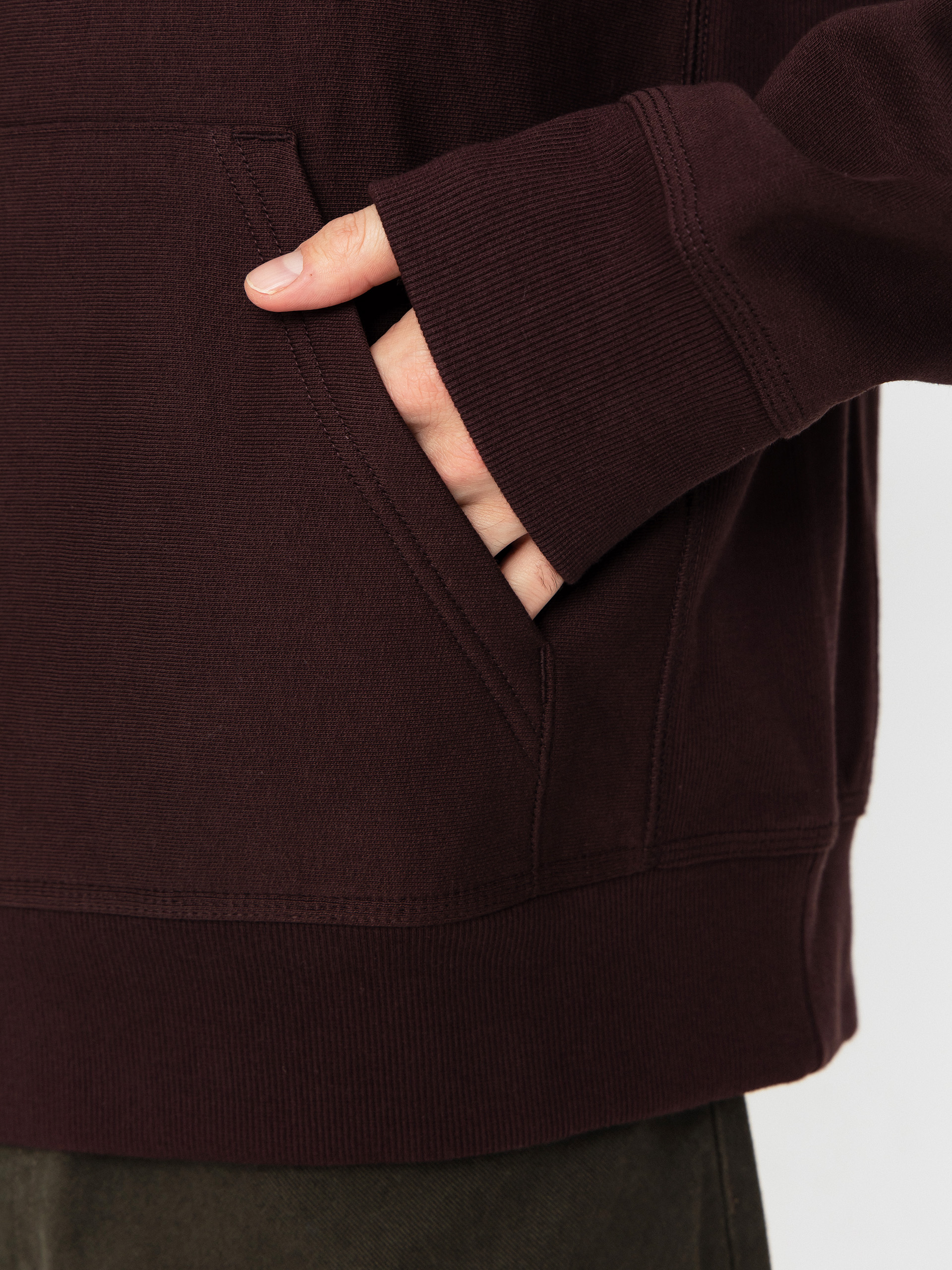 Суитшърт с качулка Carhartt WIP American Script HD (palisander)