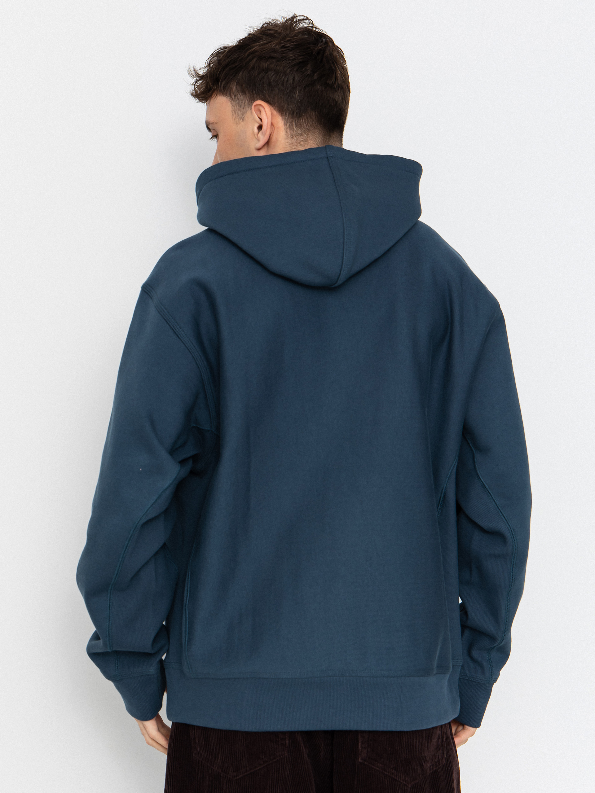 Суитшърт с качулка Carhartt WIP American Script HD (office blue)