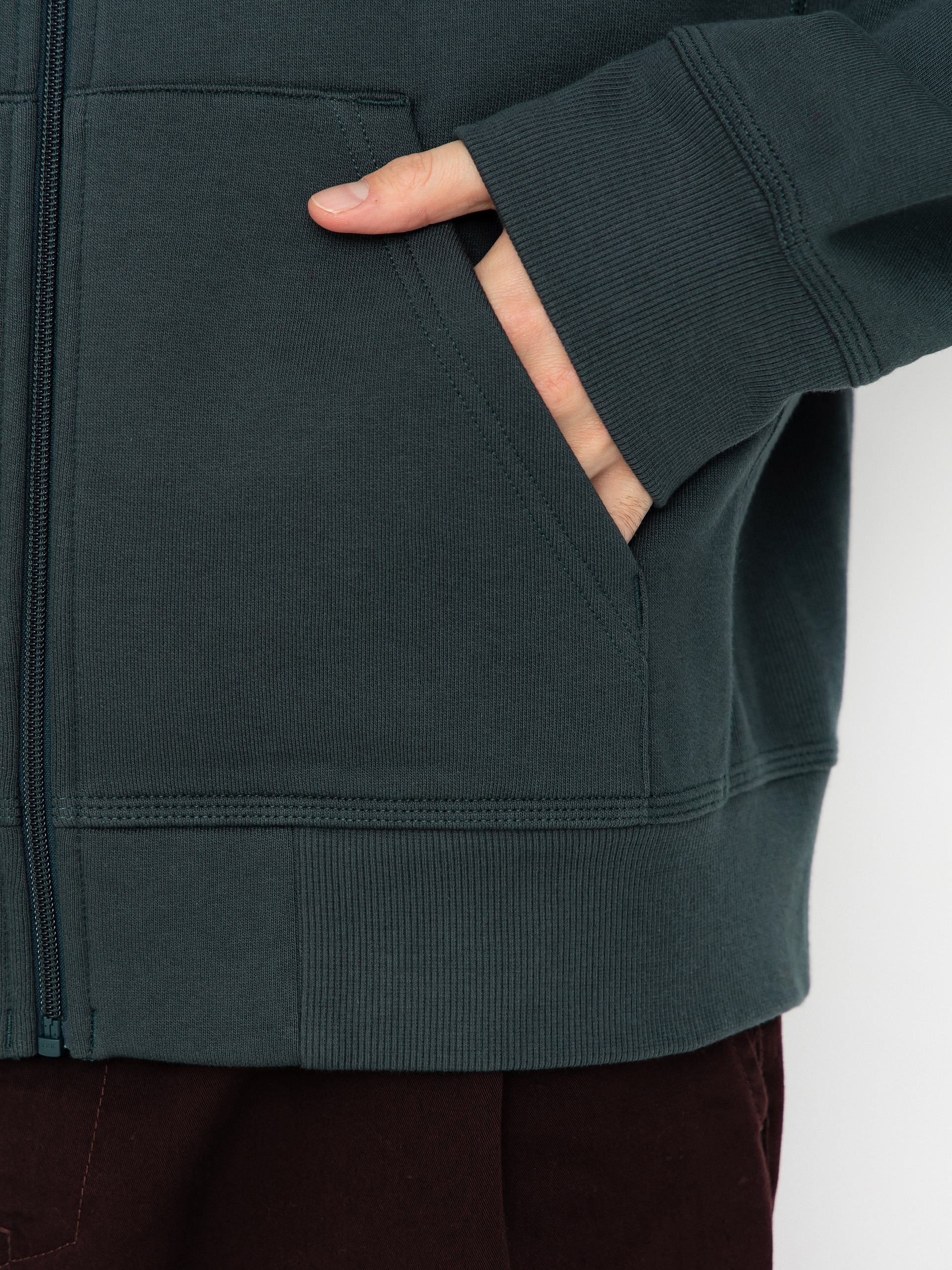 Суитшърт с качулка Carhartt WIP American Script ZHD (kale green)