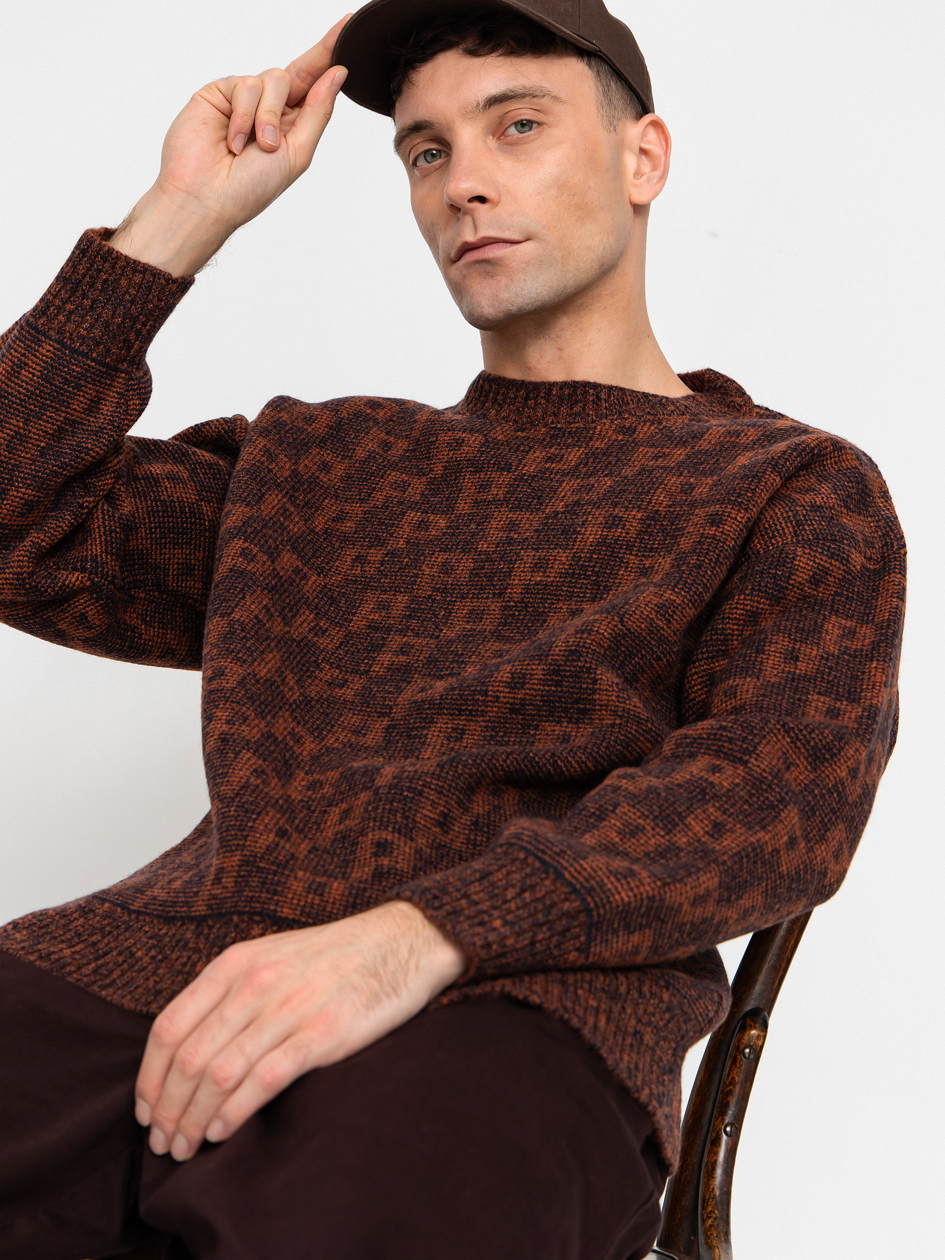 Пуловер Polar Skate George P Pattern (navy/orange)