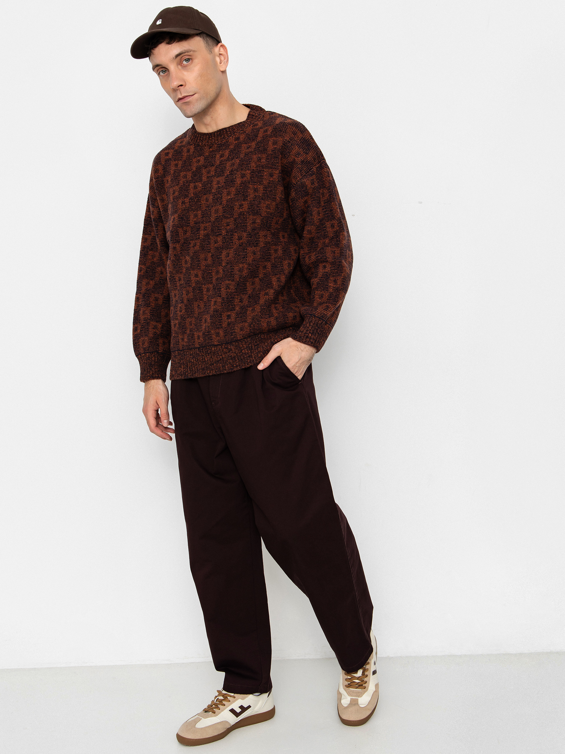 Пуловер Polar Skate George P Pattern (navy/orange)