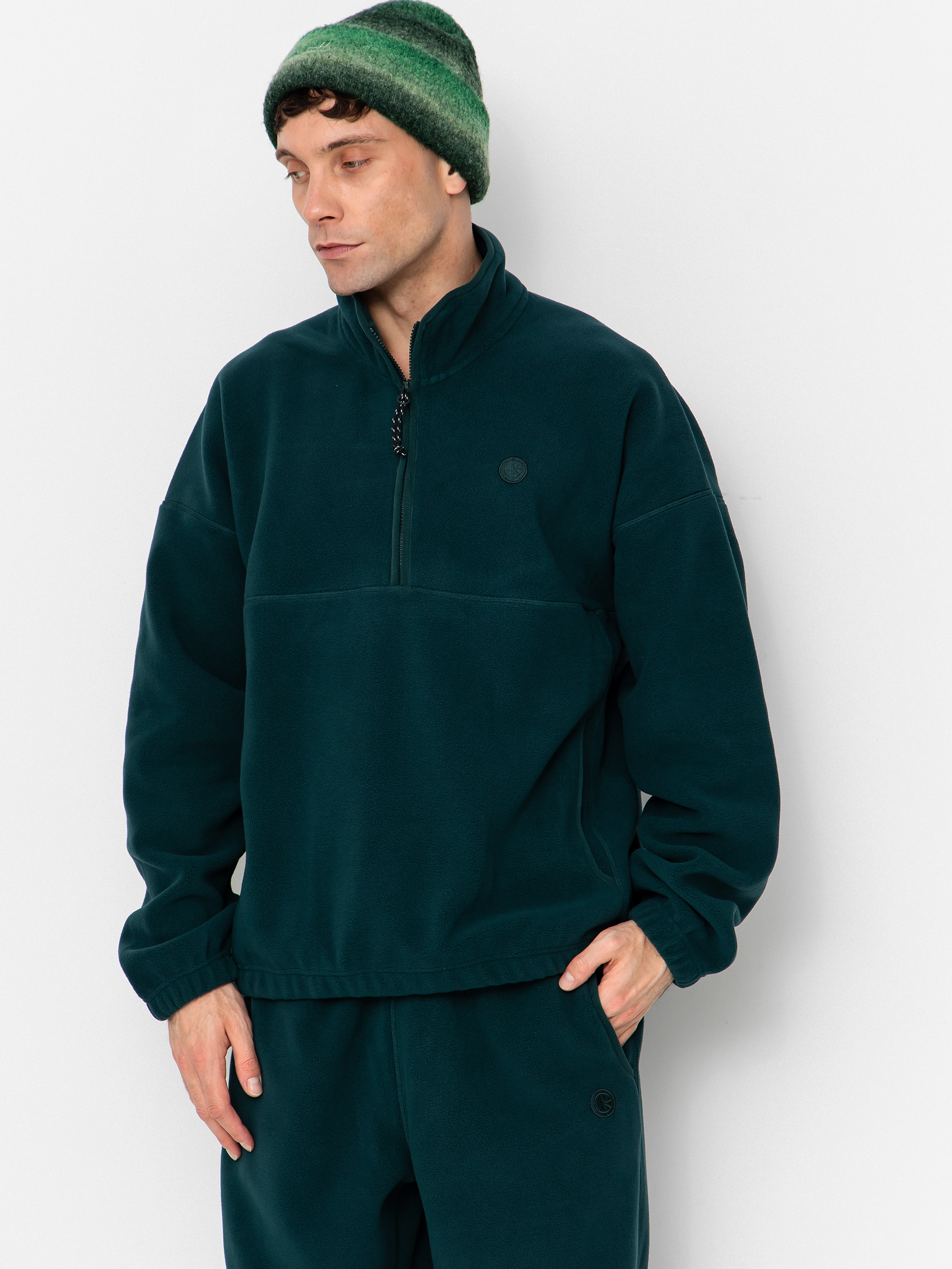 Пуловер Polar Skate Ivan Half Zip (dark emerald)