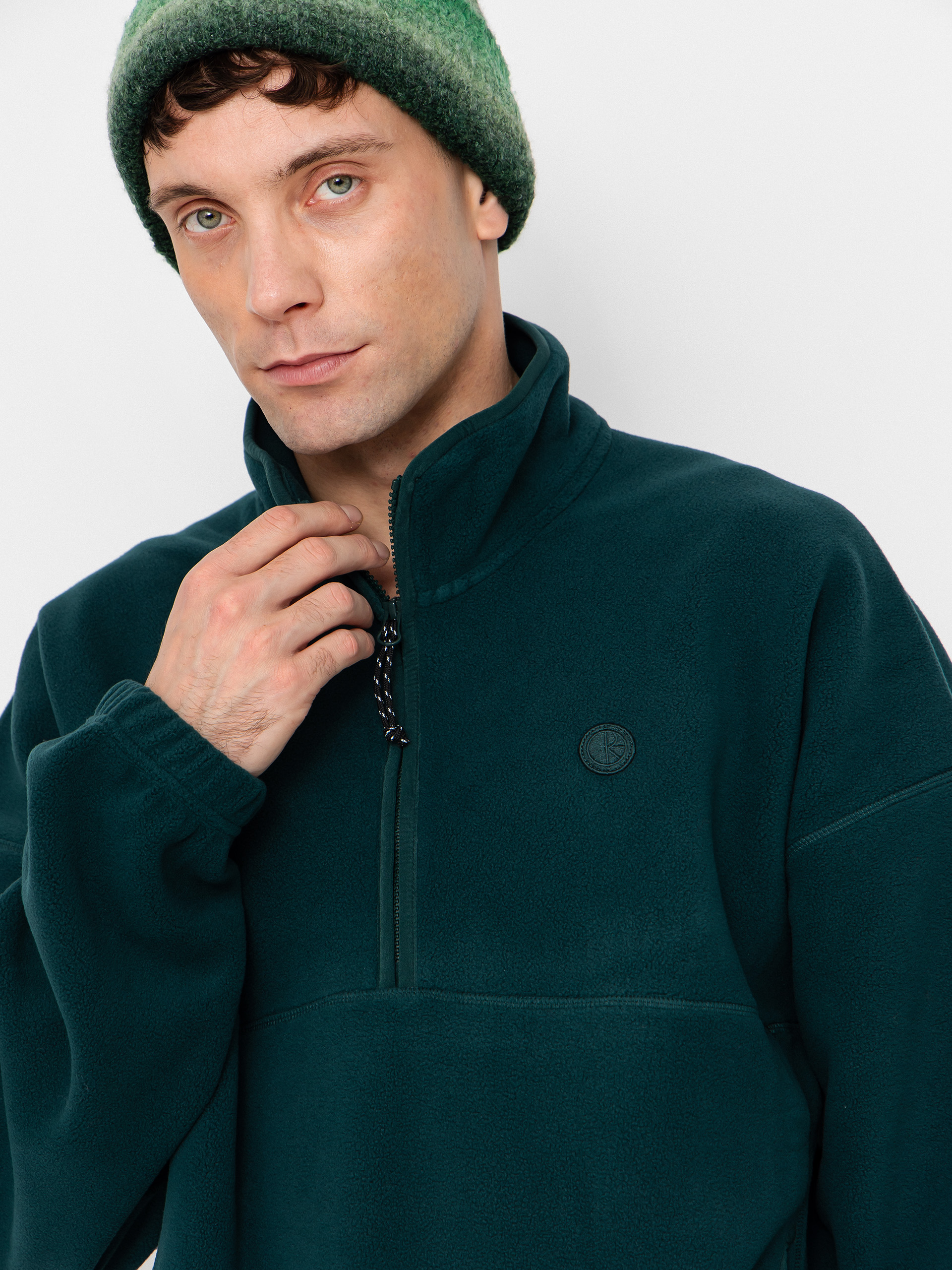 Пуловер Polar Skate Ivan Half Zip (dark emerald)