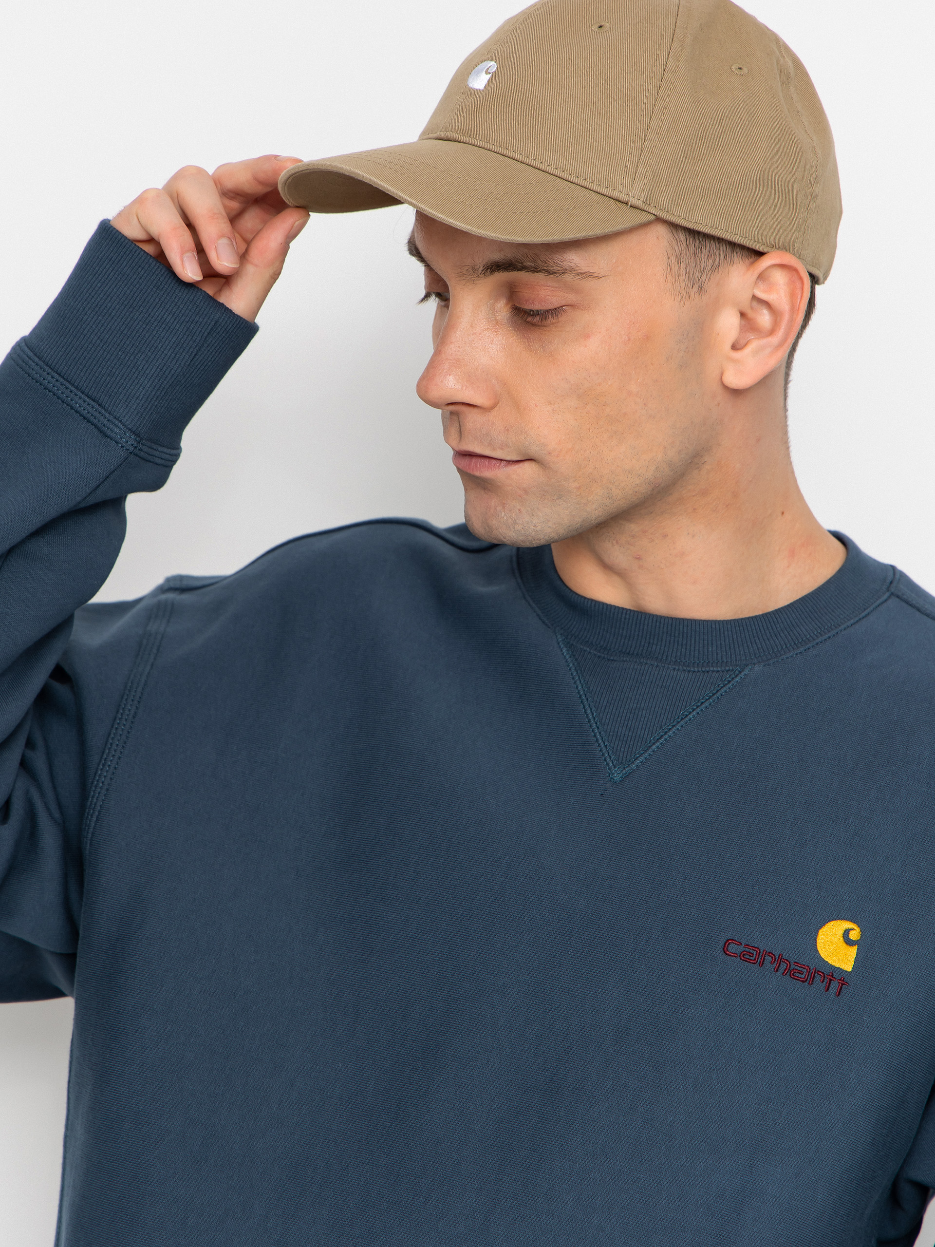 Суитшърт Carhartt WIP American Script (office blue)