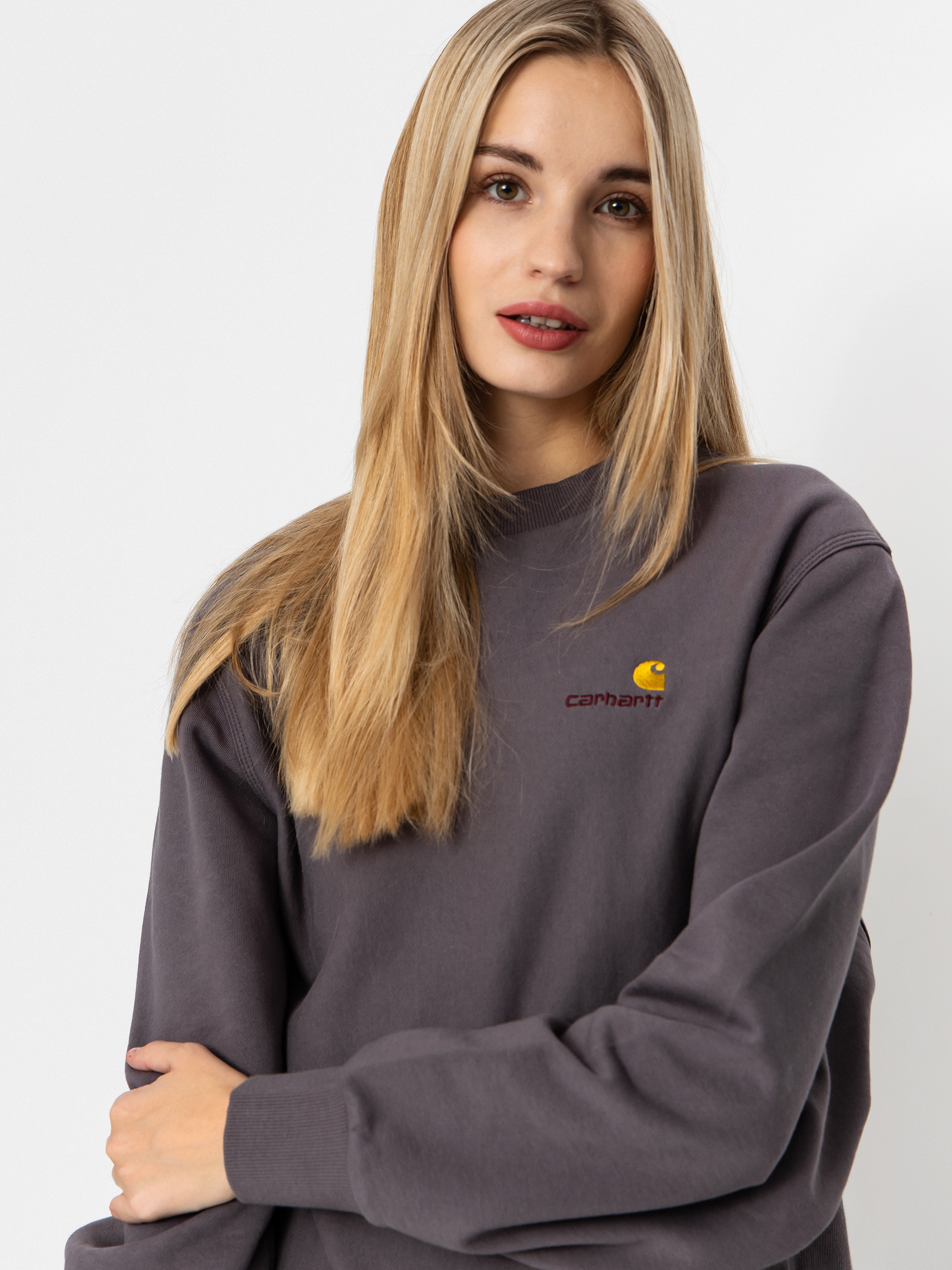 Суитшърт Carhartt WIP American Script Wmn (porphyry)
