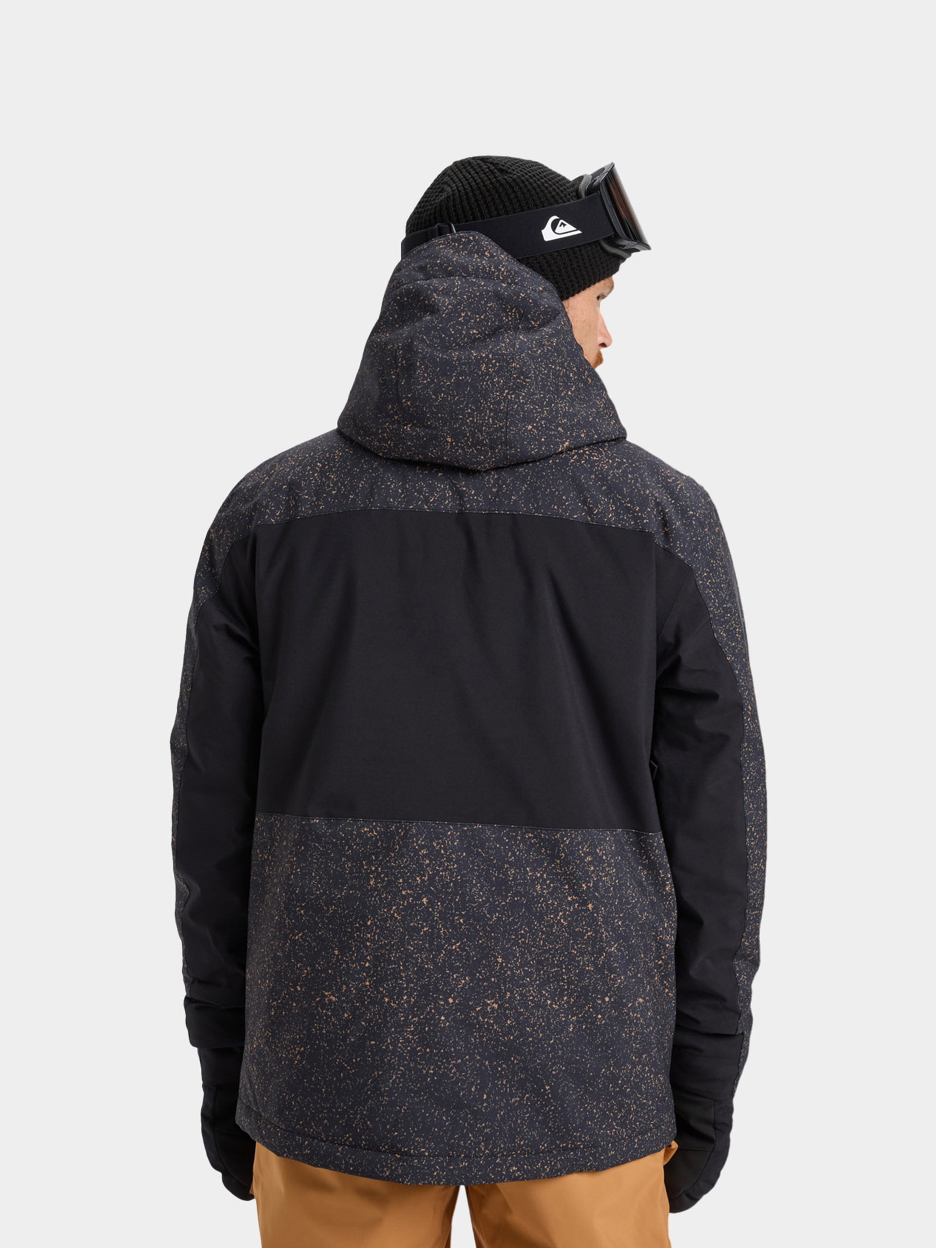 Мъжки Сноуборд яке Quiksilver Sycamore Printed (mountain static true black)