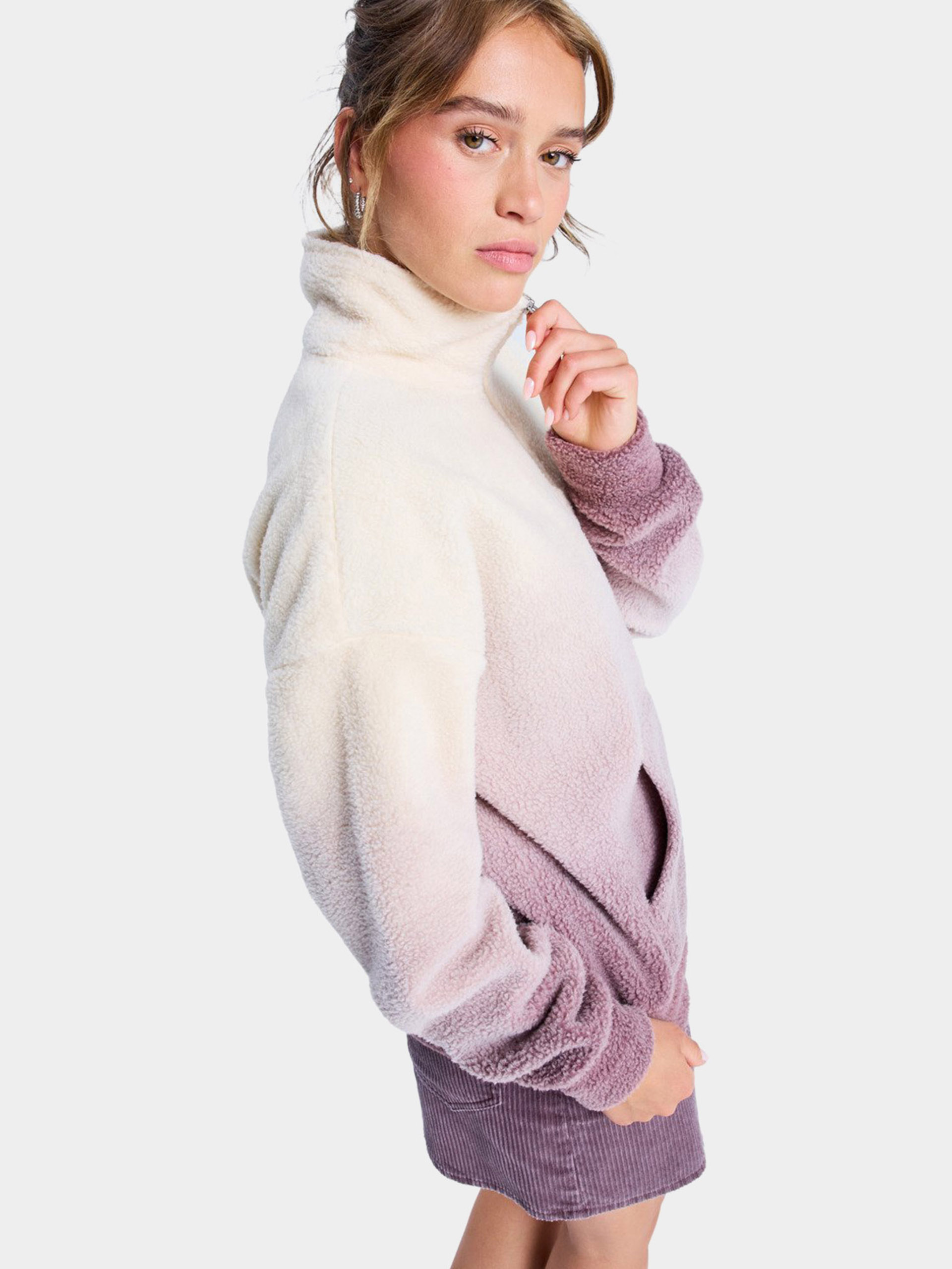 Поларени суитшърт Roxy Live Out Loud Gradient Wmn