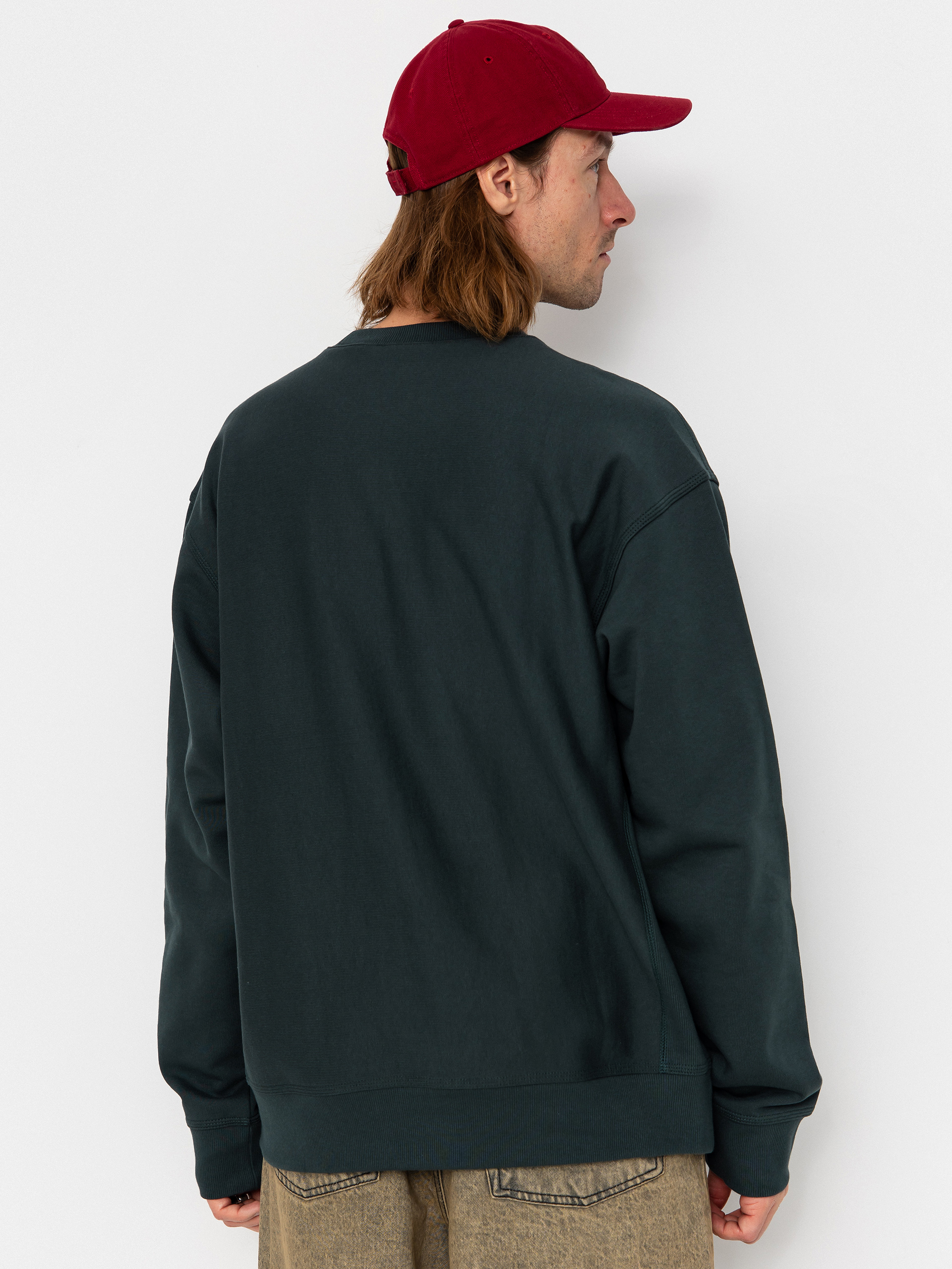 Суитшърт Carhartt WIP American Script (kale green)