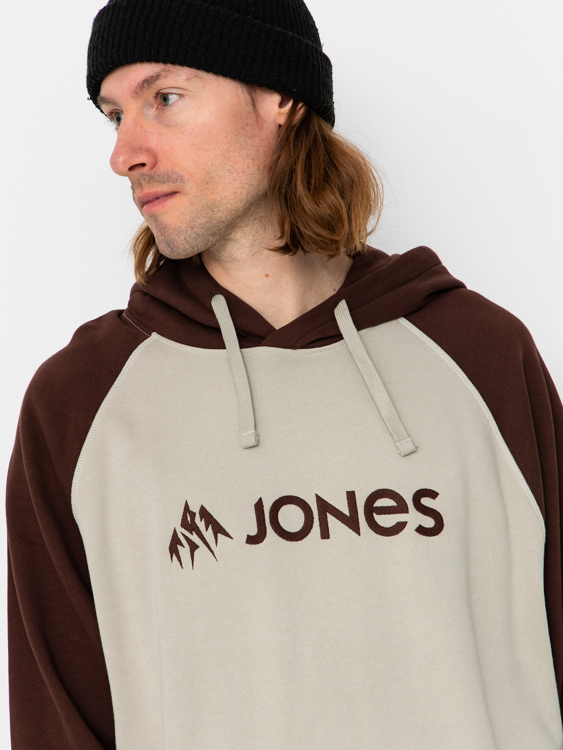 Суитшърт с качулка Jones Snowboards Truckee Org Cot (smoke gray)