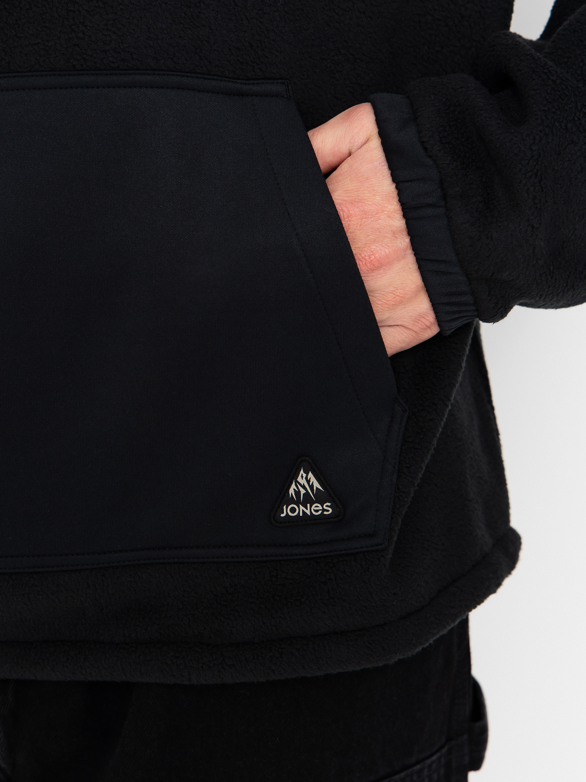 Суитшърт Jones Snowboards Lodge Half Zip Rec (stealth black)