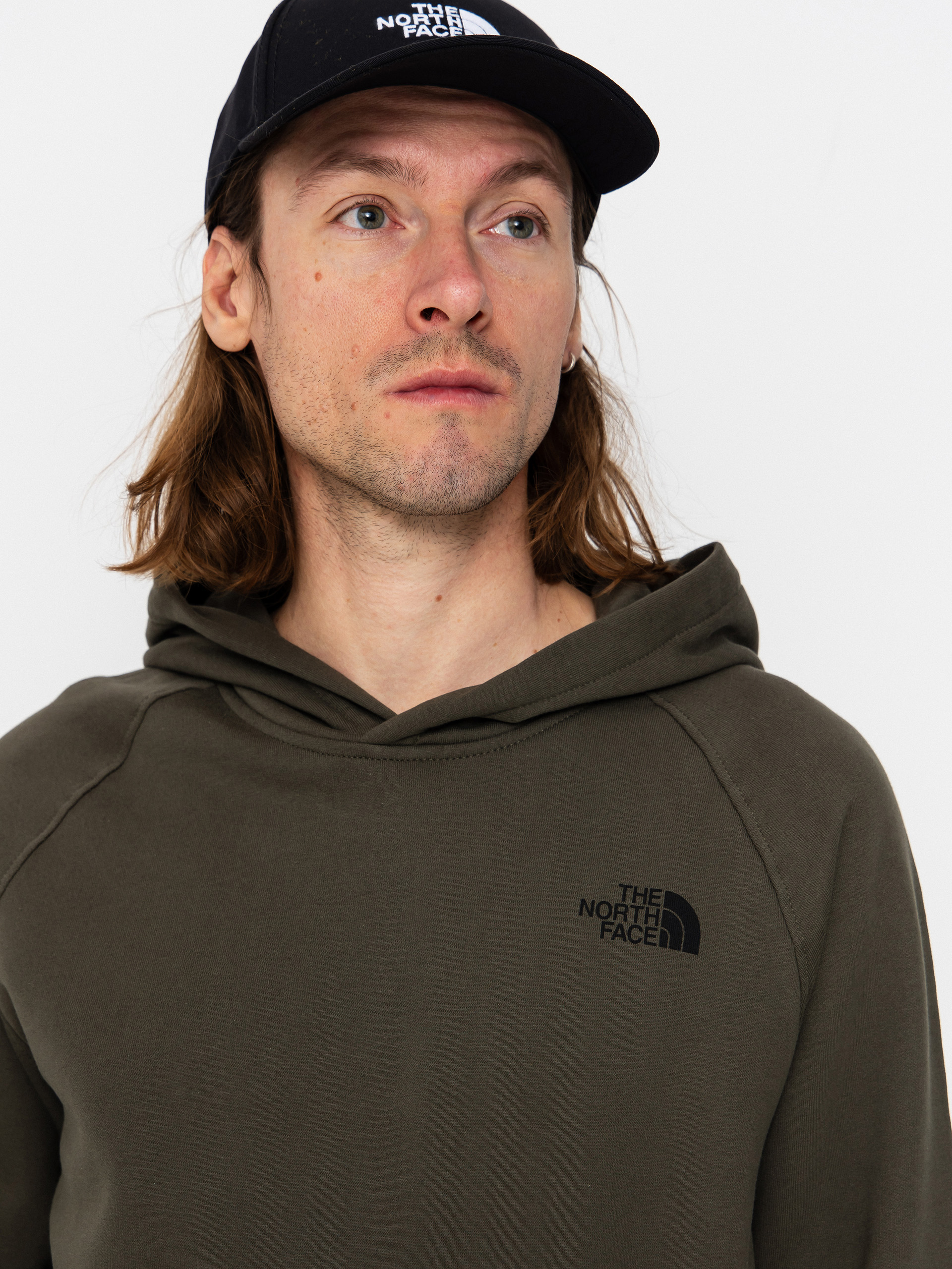 Суитшърт с качулка The North Face Box Nse Edge Of Light Infill Raglan HD (new taupe green/tnf bla)