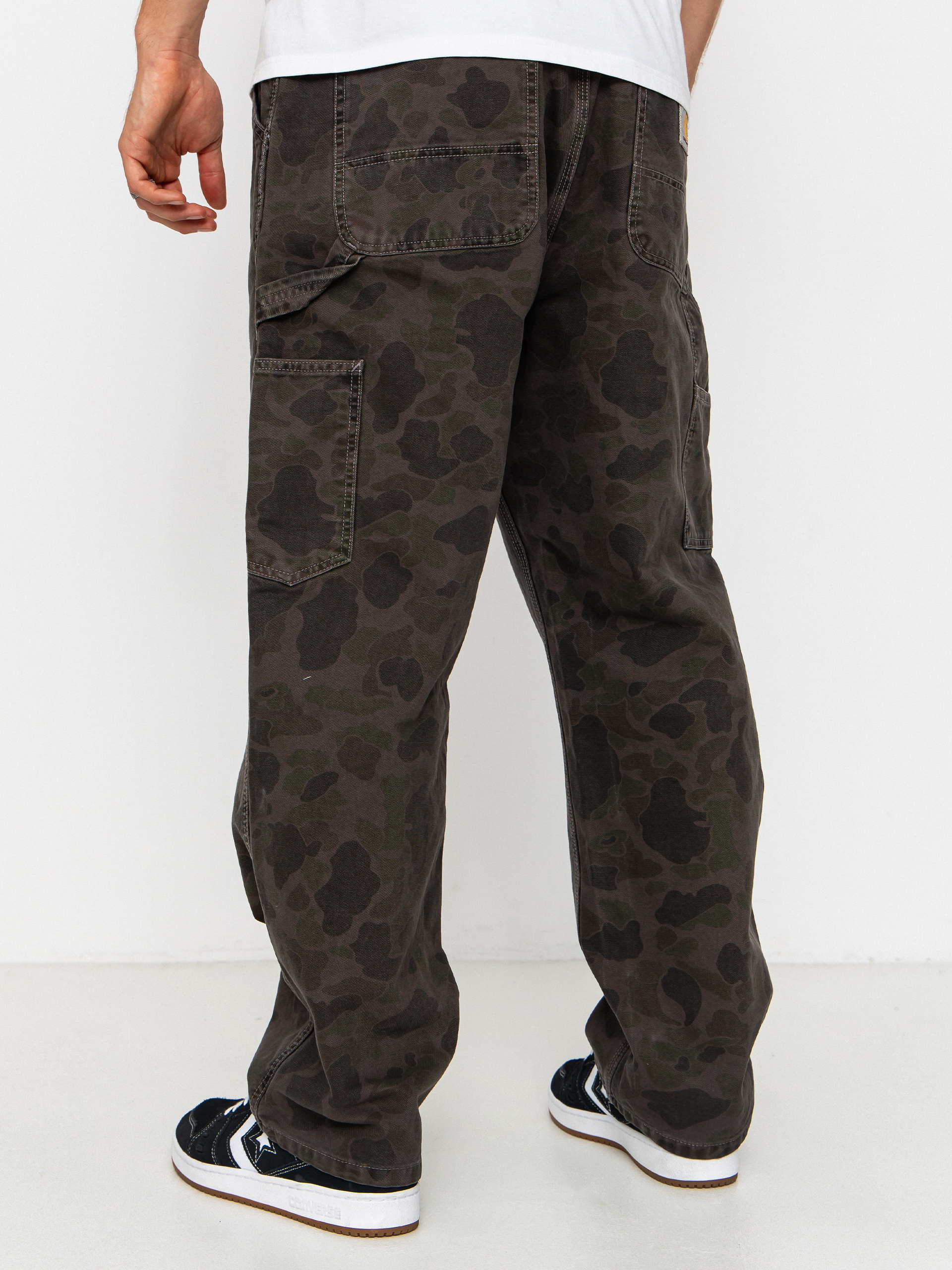 Панталони Carhartt WIP Duck Single Knee (camo duck/green/porphyry/garment dyed)