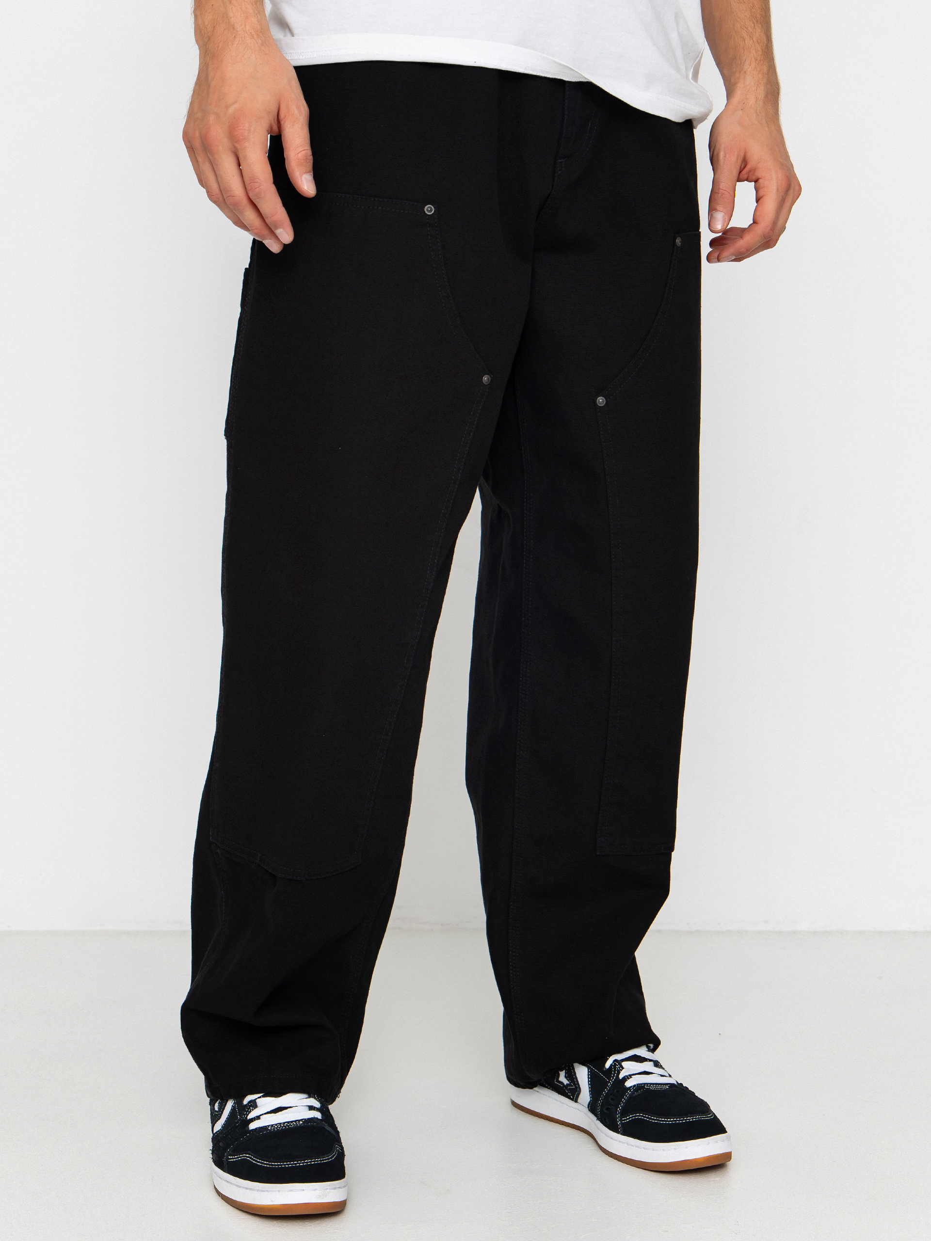 u041fu0430u043du0442u0430u043bu043eu043du0438 Carhartt WIP OG Double Knee (black/stone washed)