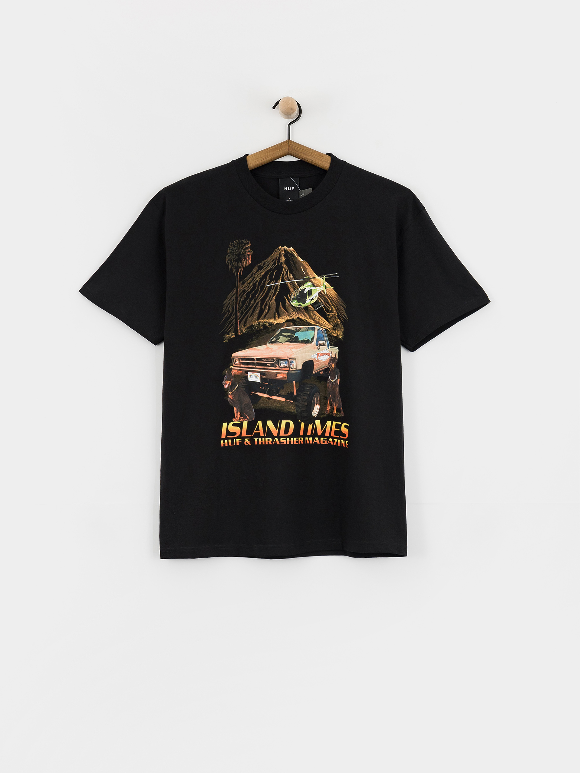 Тениска HUF X Thrasher Island Times (black)