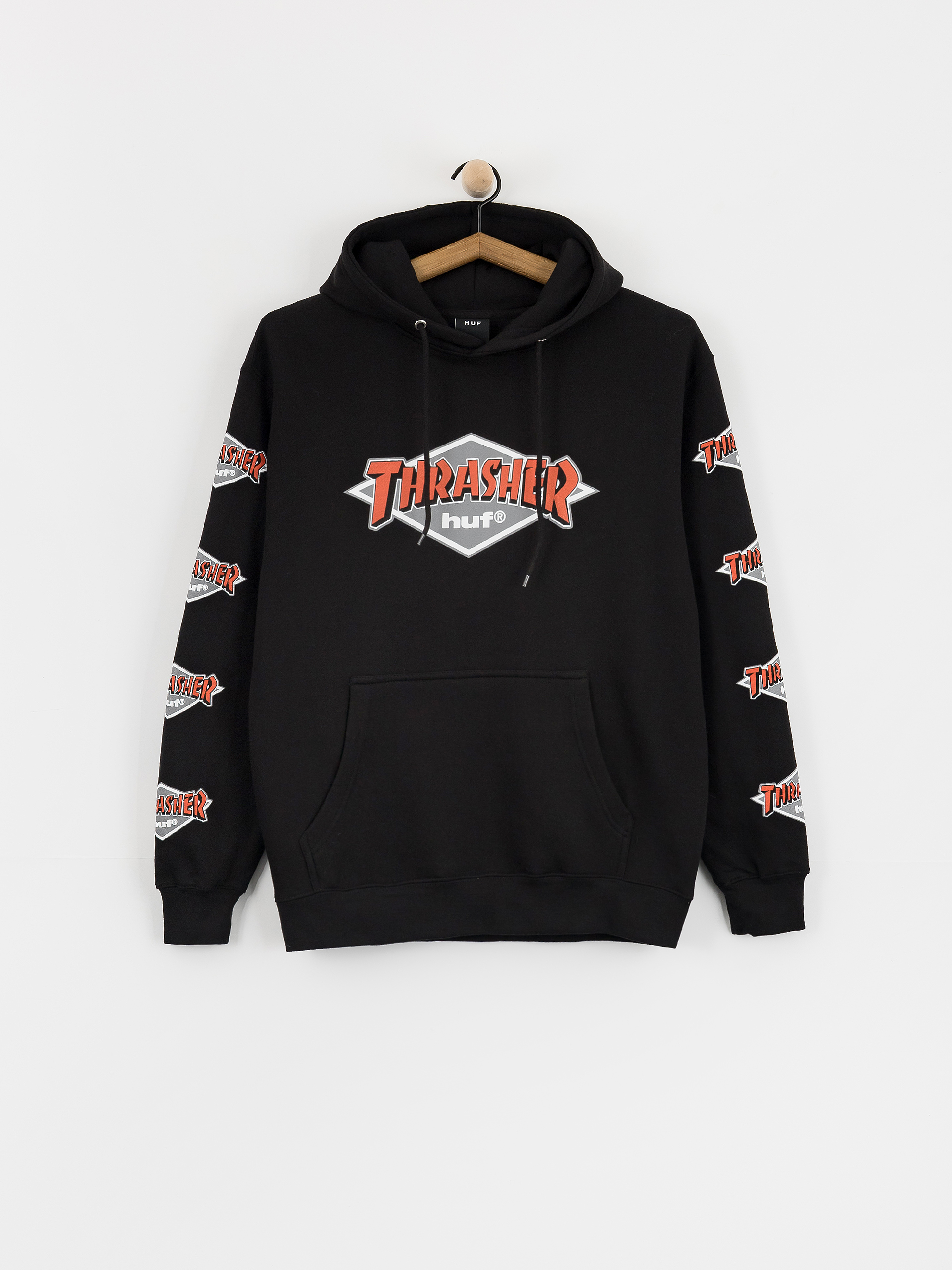 Суитшърт с качулка HUF X Thrasher Logo HD