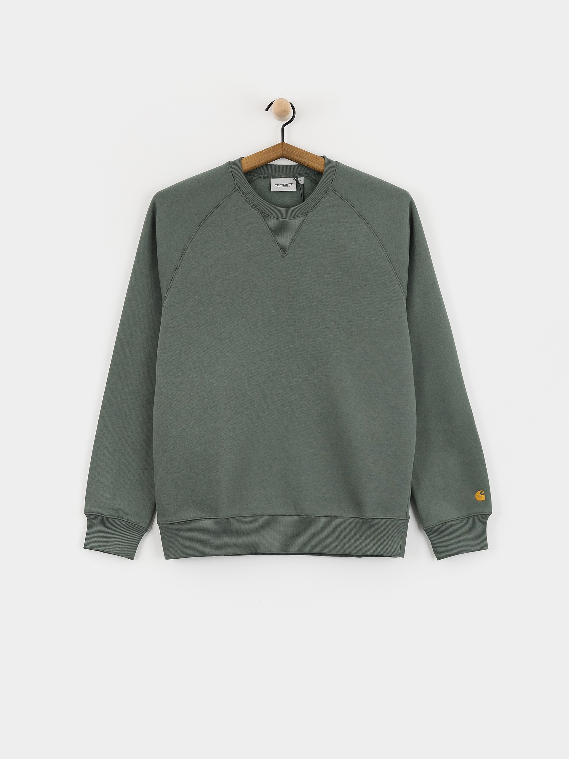 Суитшърт Carhartt WIP Chase (velvet green/gold)
