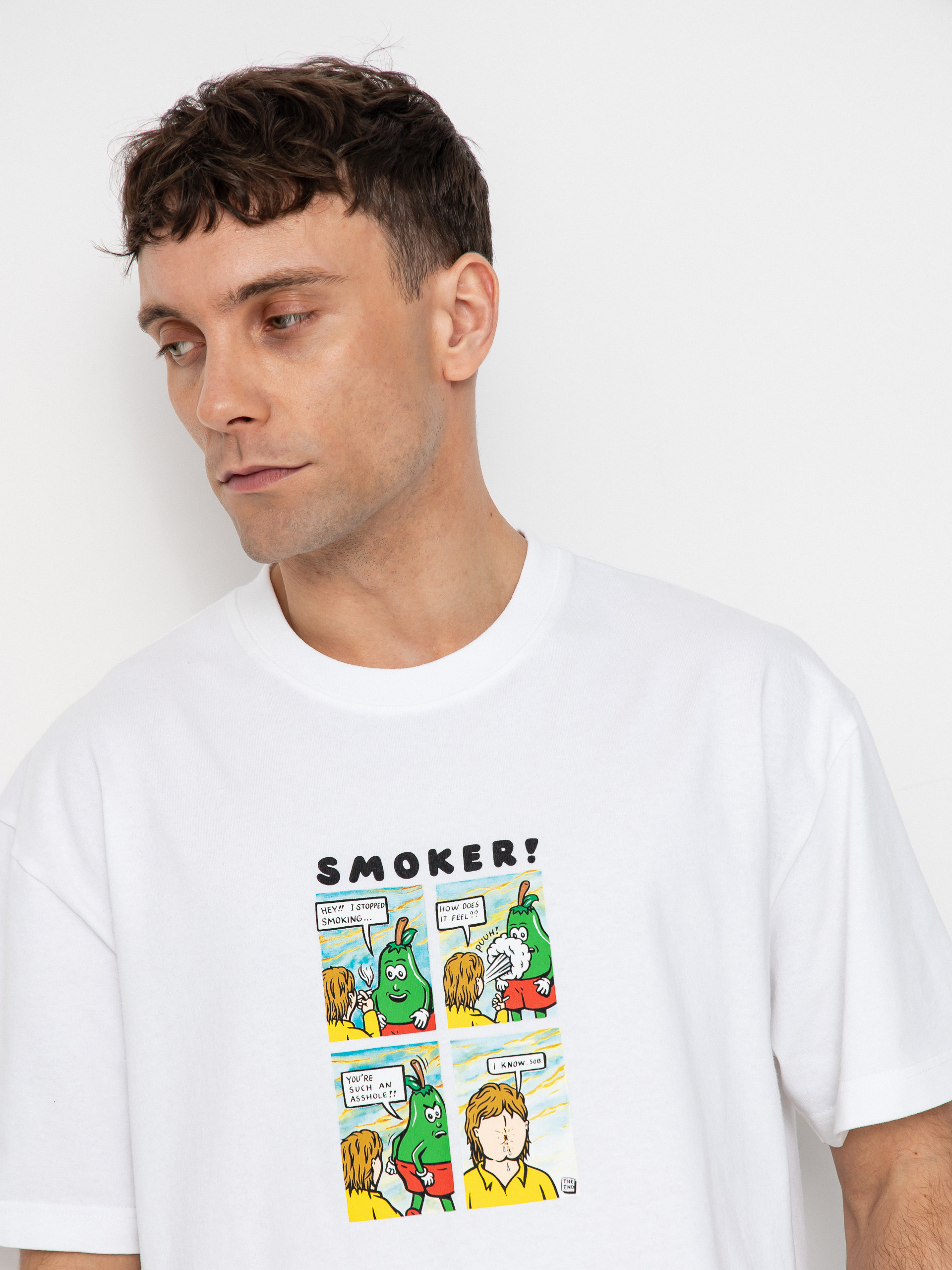 Тениска Polar Skate Smoker! (white)