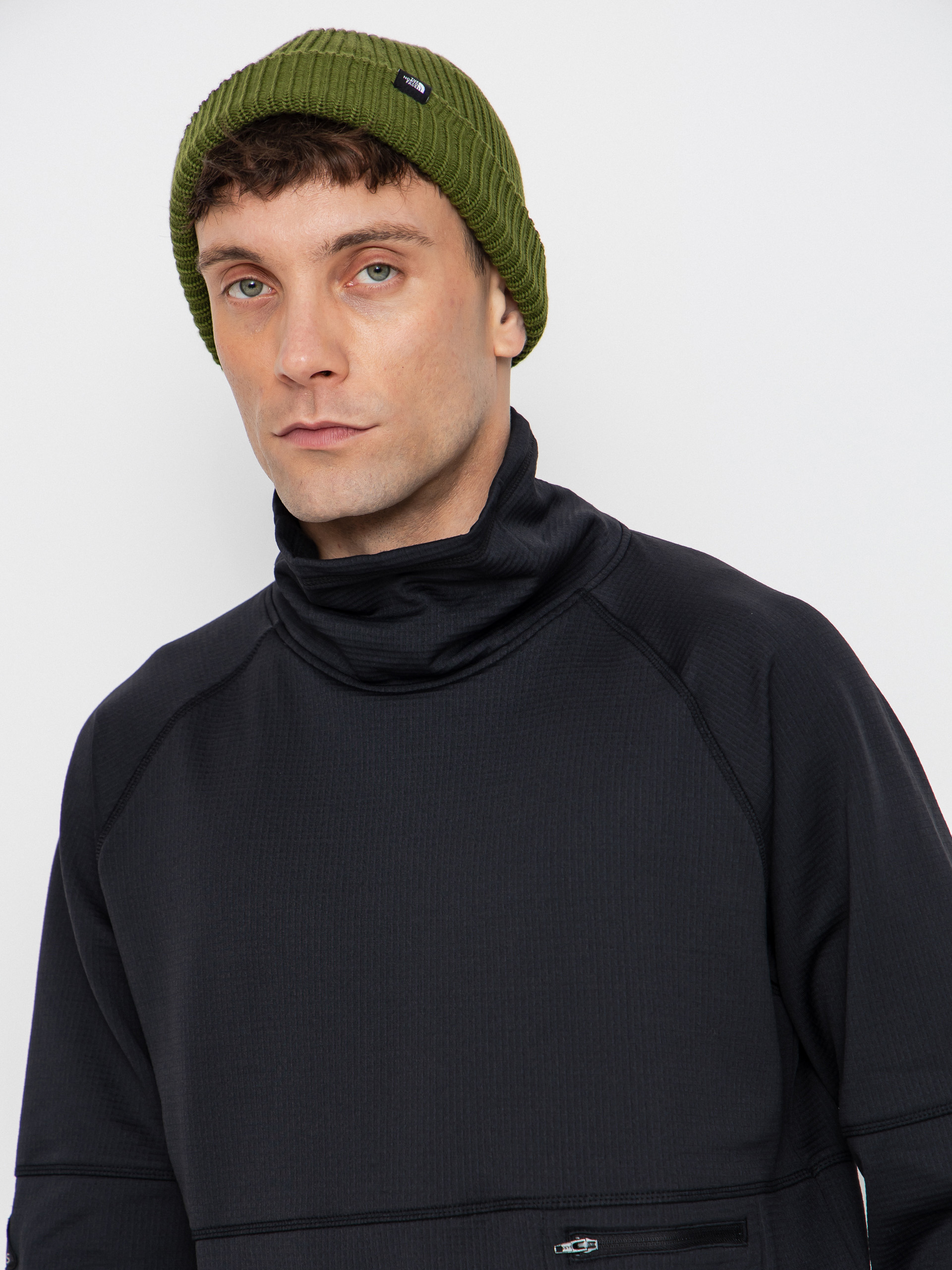 Суитшърт Jones Snowboards Flagship Rec Grid 1/2 Zip (stealth black)