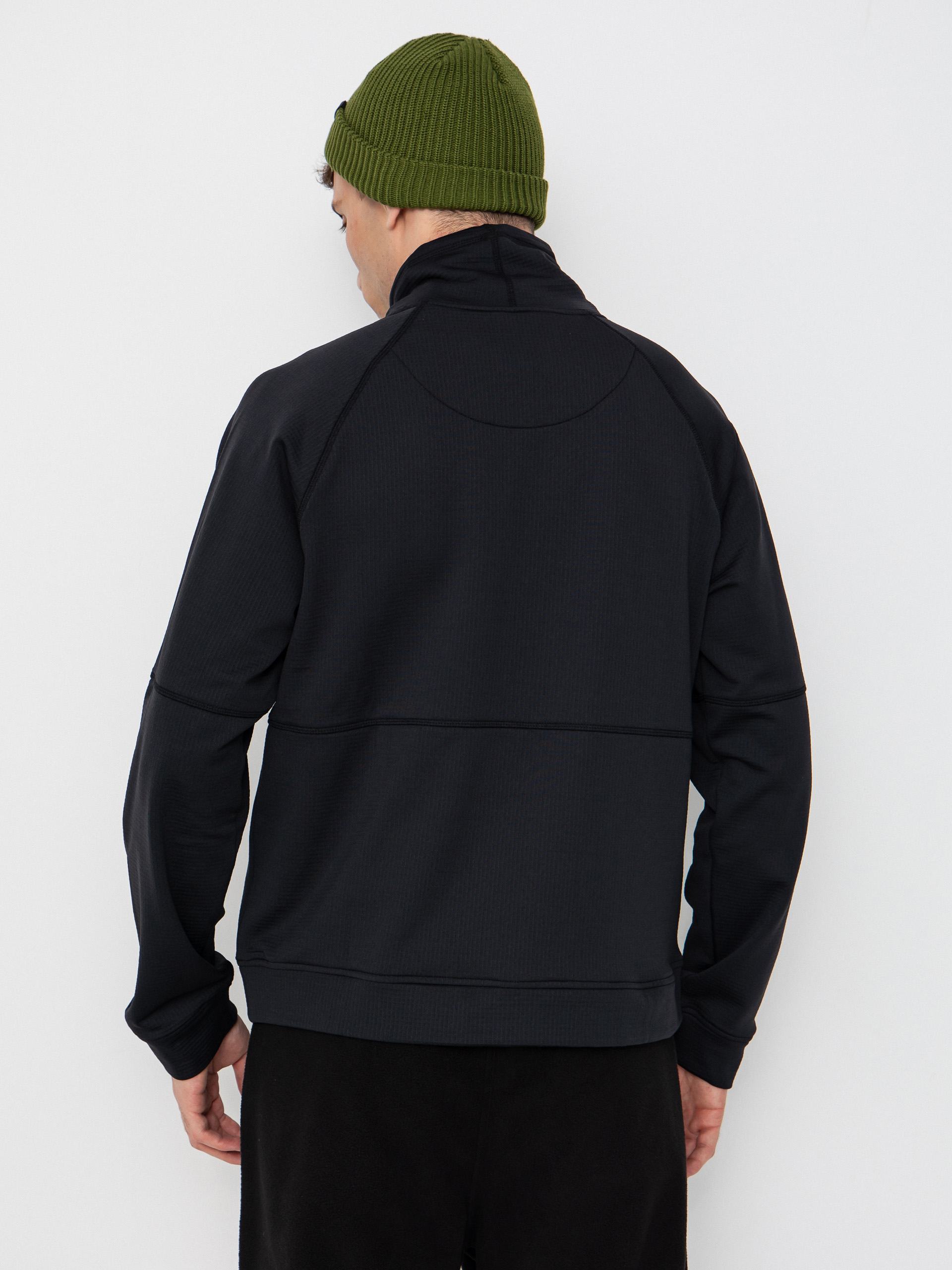 Суитшърт Jones Snowboards Flagship Rec Grid 1/2 Zip (stealth black)