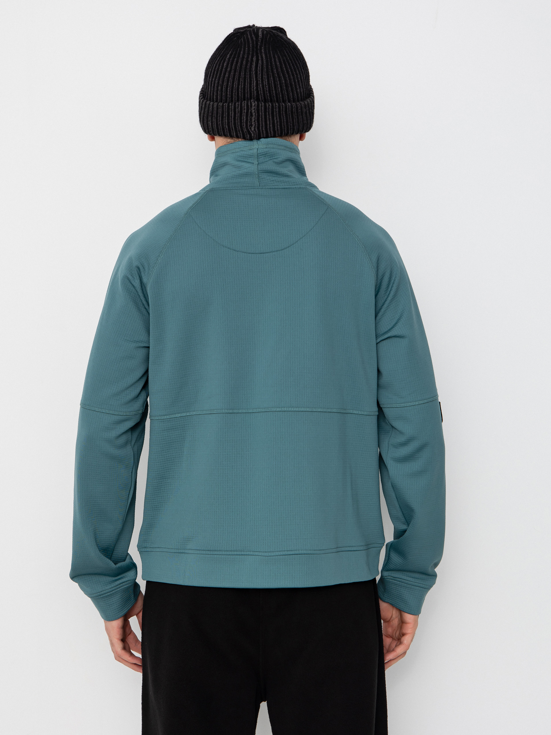 Суитшърт Jones Snowboards Flagship Rec Grid 1/2 Zip (atlantic blue)