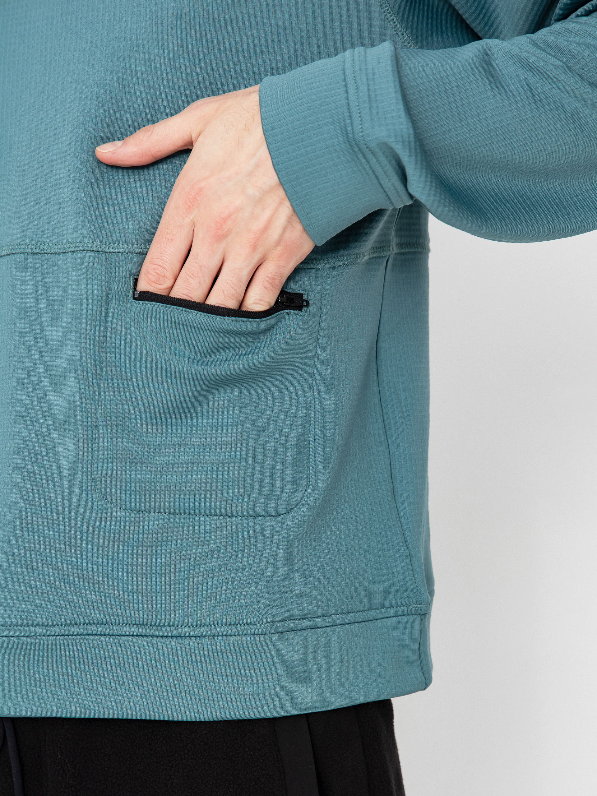 Суитшърт Jones Snowboards Flagship Rec Grid 1/2 Zip (atlantic blue)