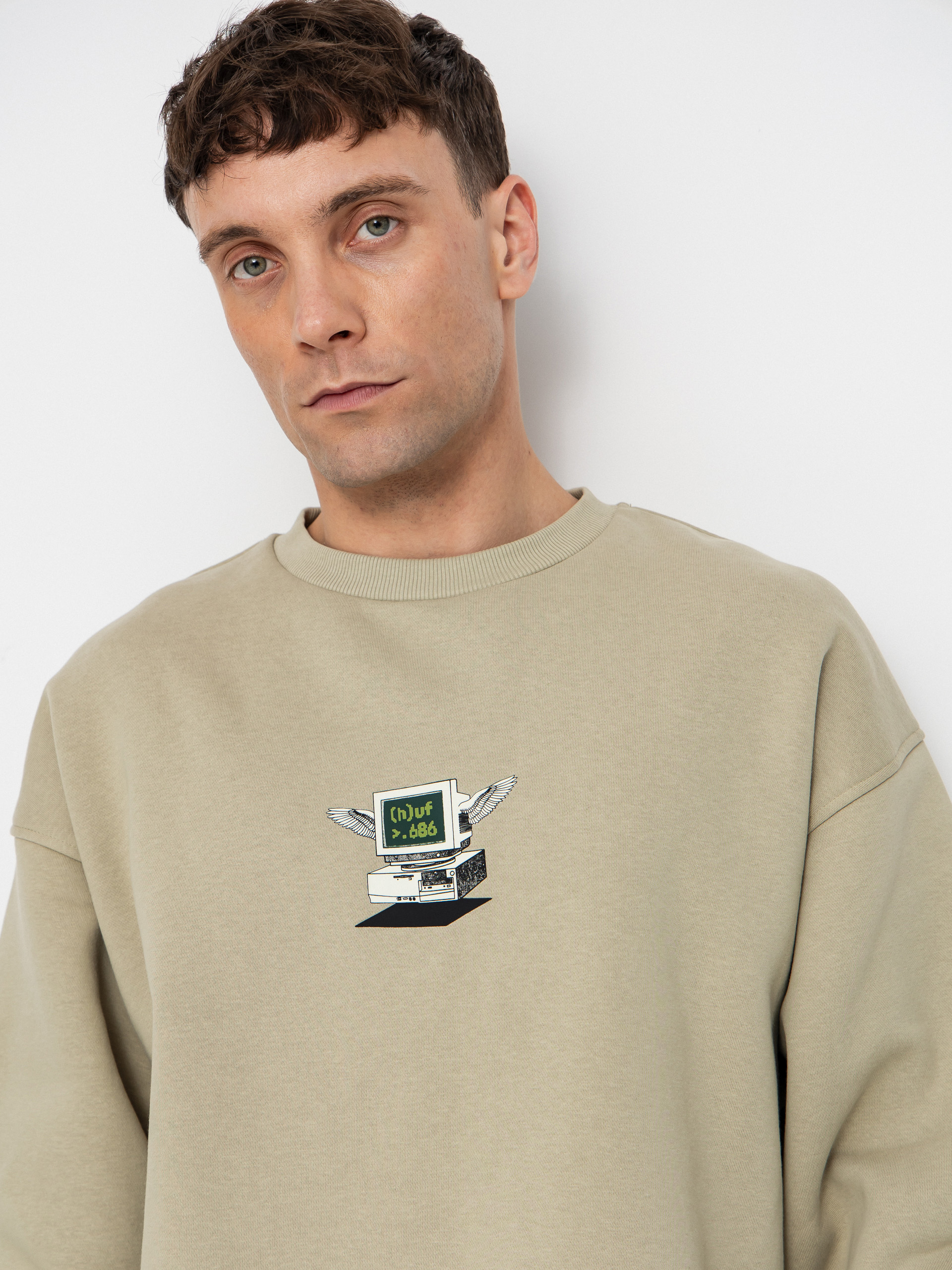 Мъжки Термо суитшърт 686 X Huf Premium Heavyweight Crew (huf elm)
