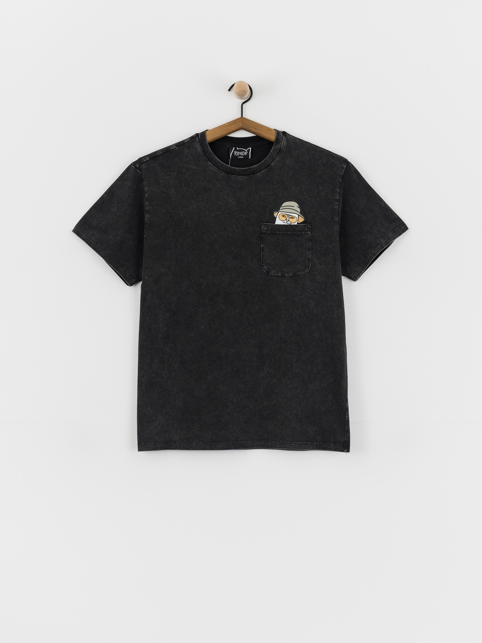 Тениска RipNDip Nermal S Thompson Pocket (black mineral wash)